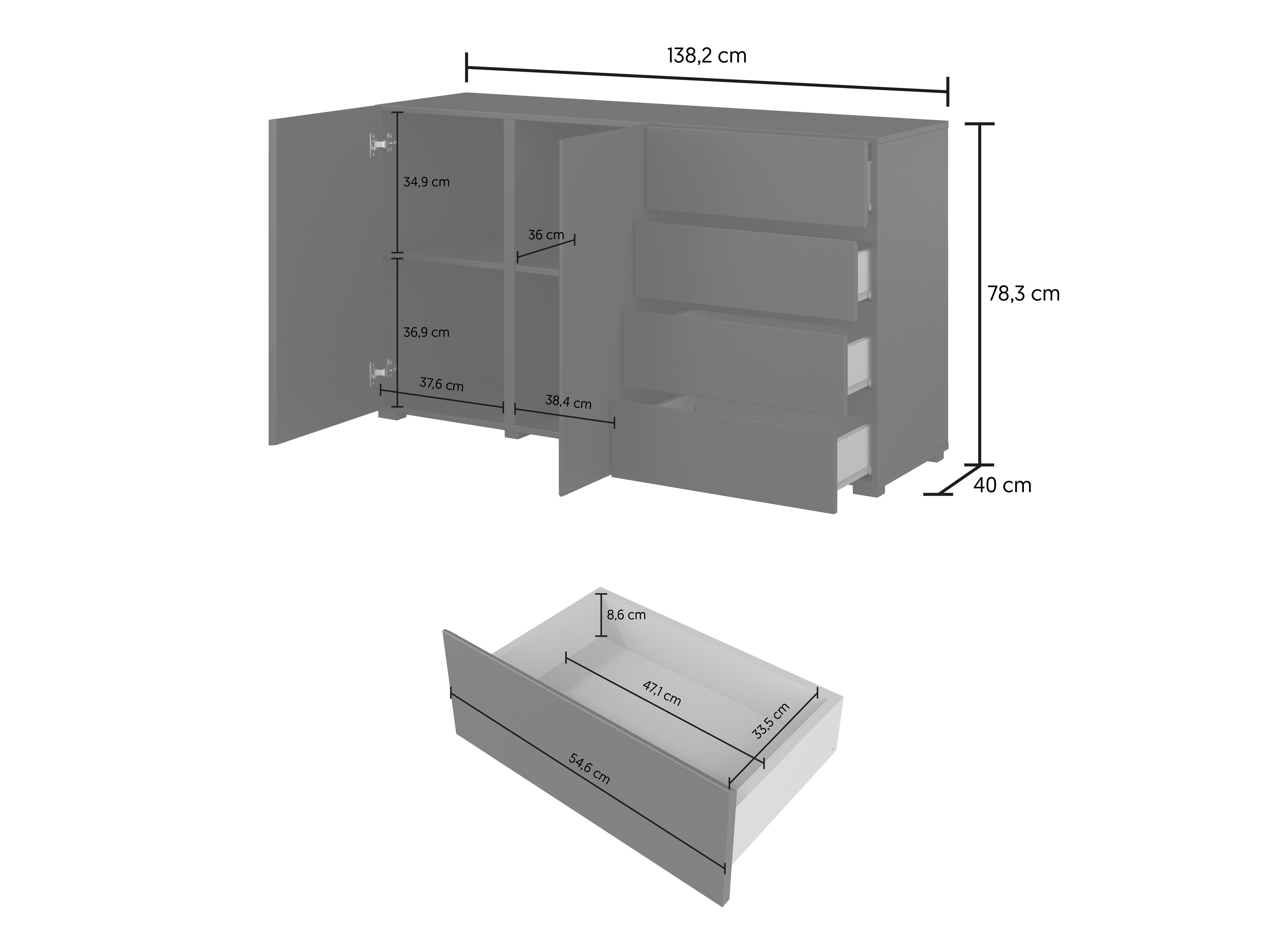 Kommode Elbleve 101 (Hvid)