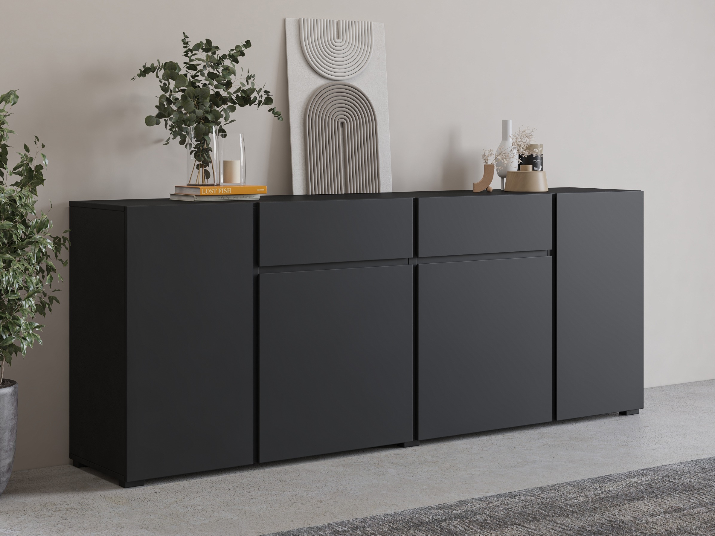 Kommode Elbleve 103 (Sort)