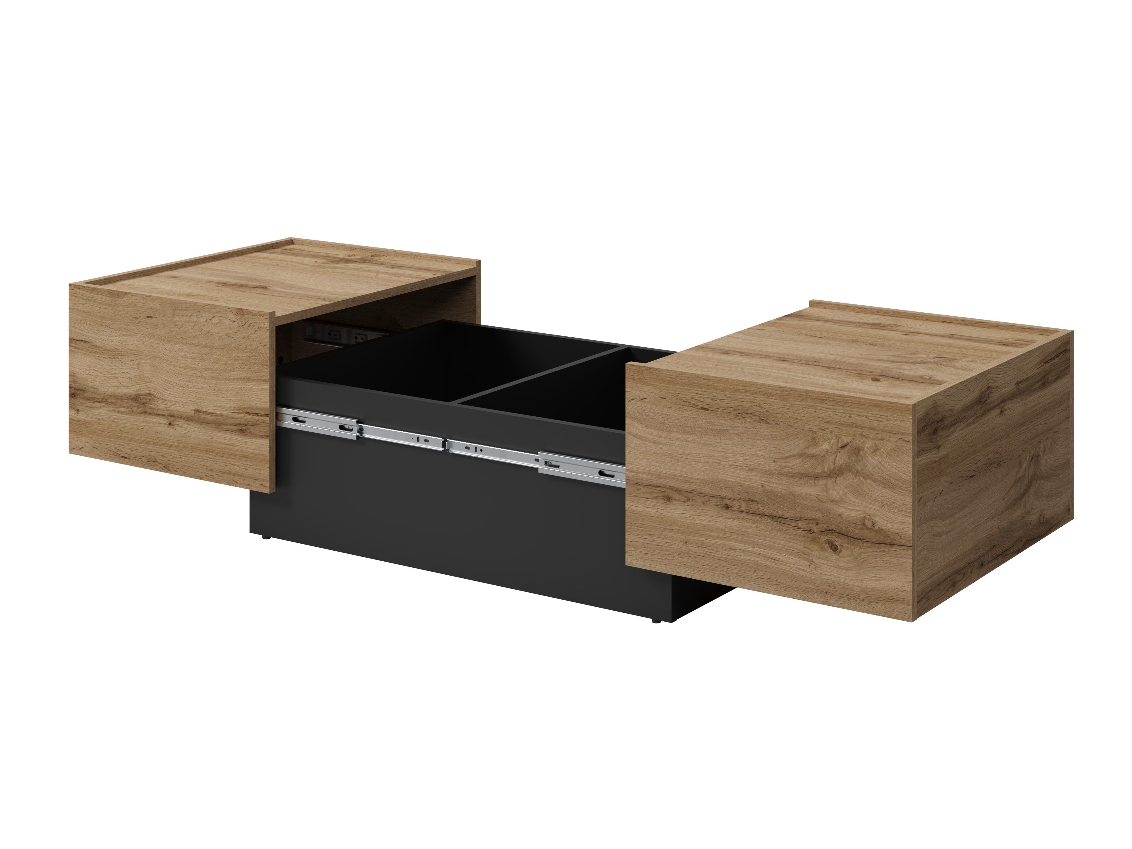 Transformer sofabord Austin 380 (Wotan eg + Sort)
