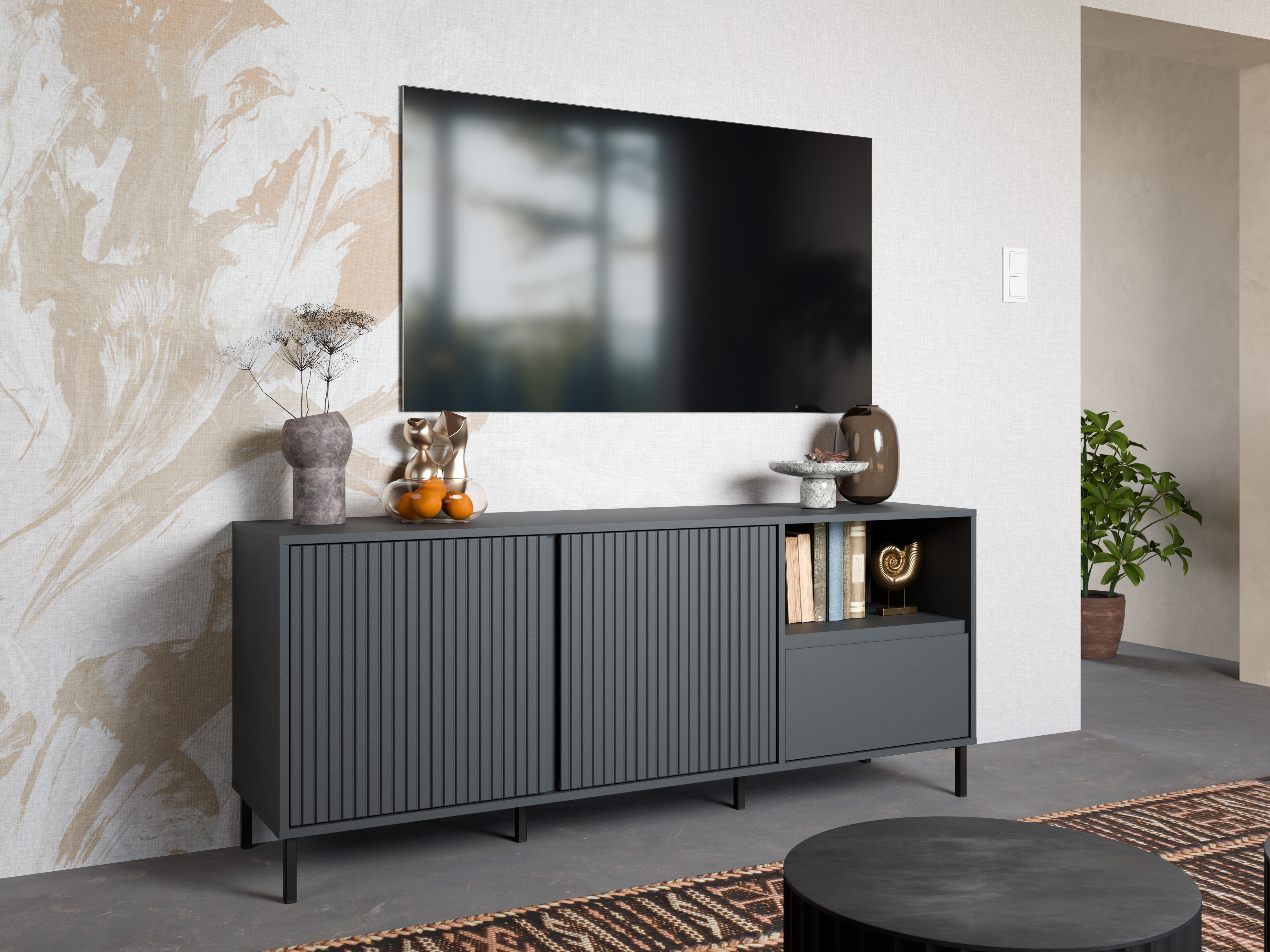 TV-bord Ruvrevi 100 (Antracit)