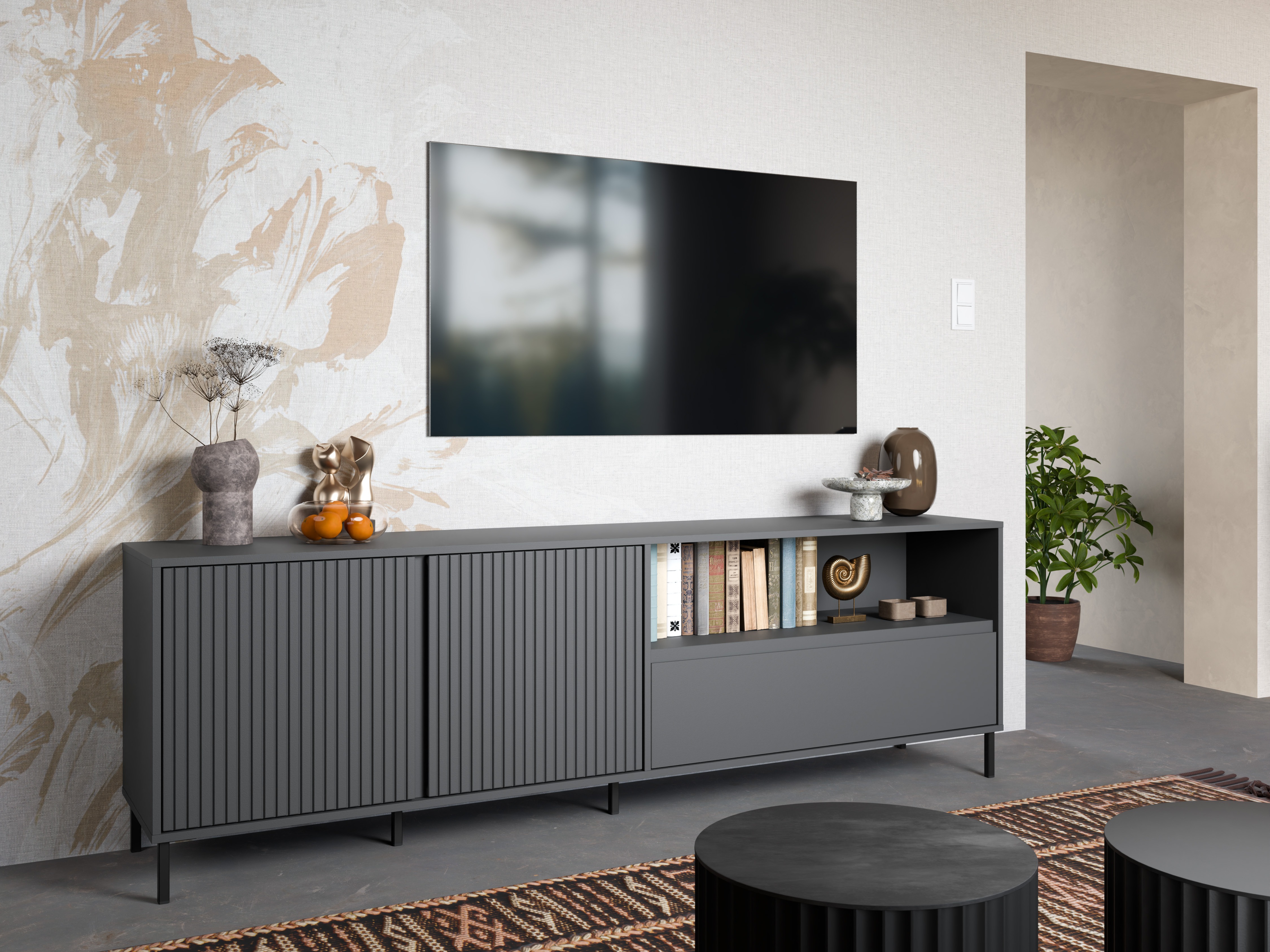 TV-bord Ruvrevi 101 (Antracit)