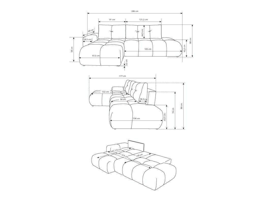 Hjørnesofa Kingston 156 (Flow 16)
