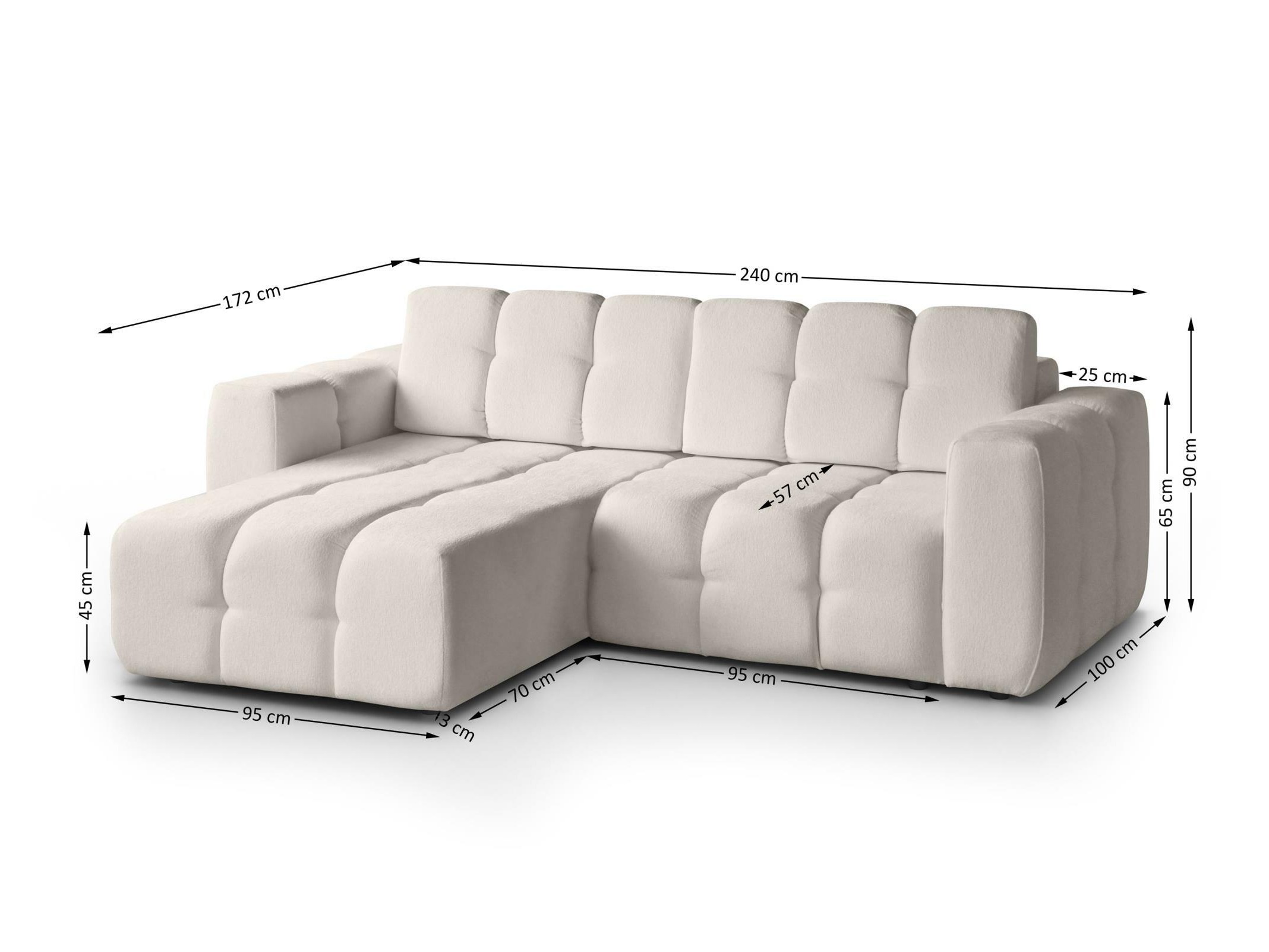 Hjørnesofa Margate 129 (Raven 22)