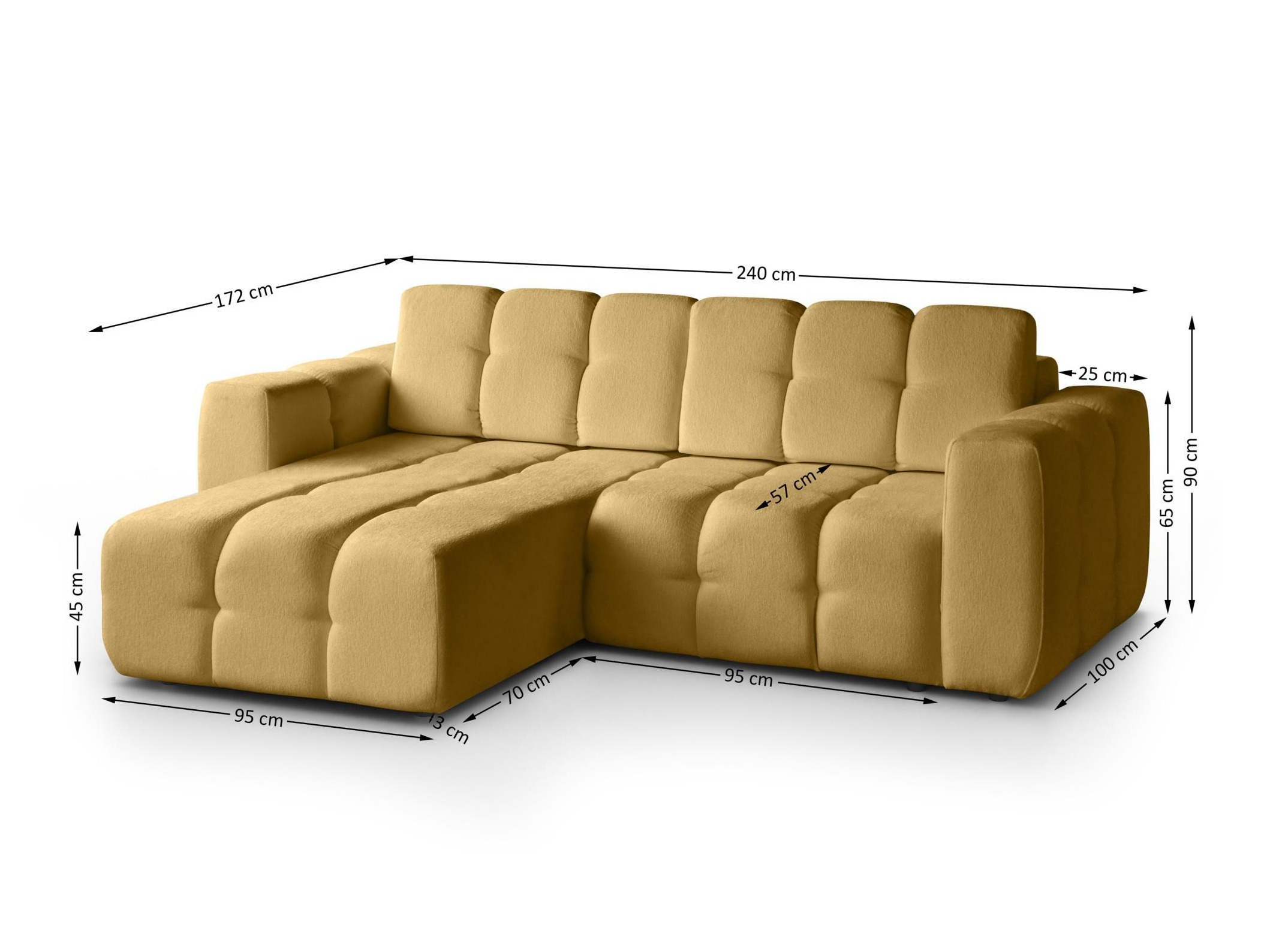 Hjørnesofa Margate 129 (Raven 66)