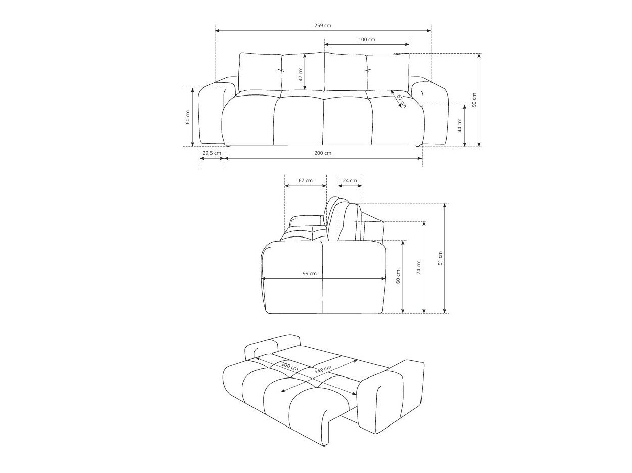 Sovesofa Kingston 154 (Curio 97)
