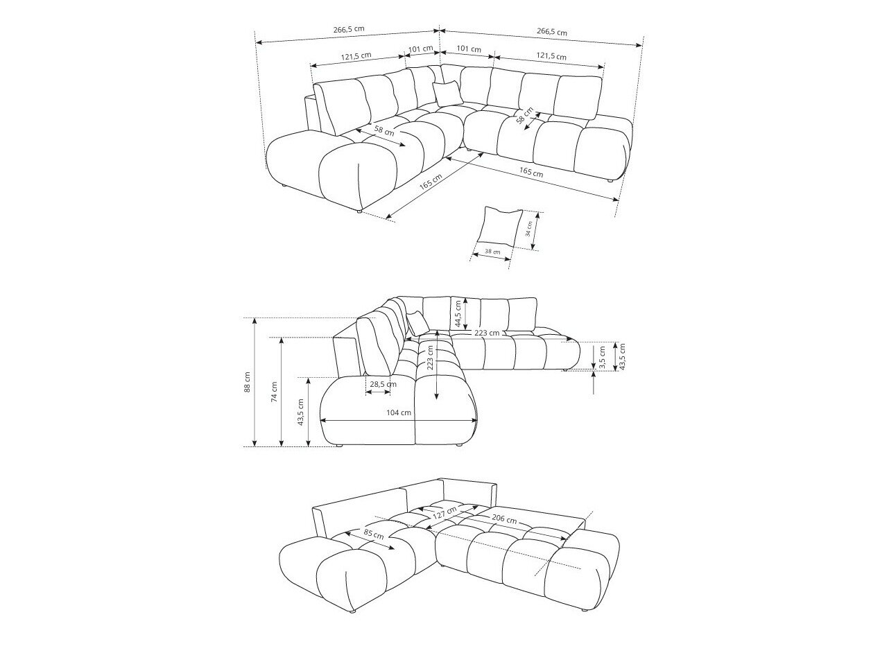 Hjørnesofa Kingston 197 (Flow 02)