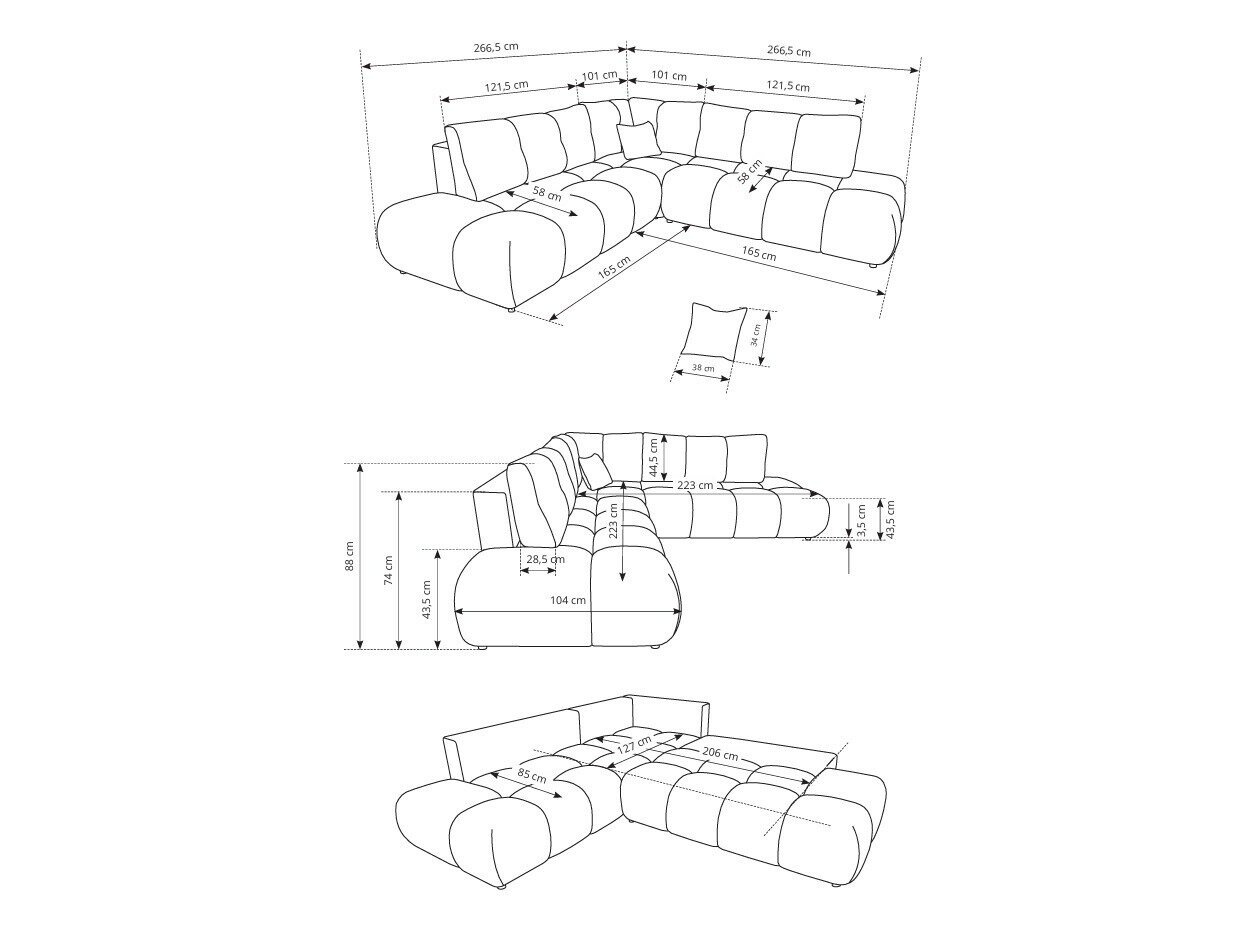 Hjørnesofa Kingston 197 (Flow 22)