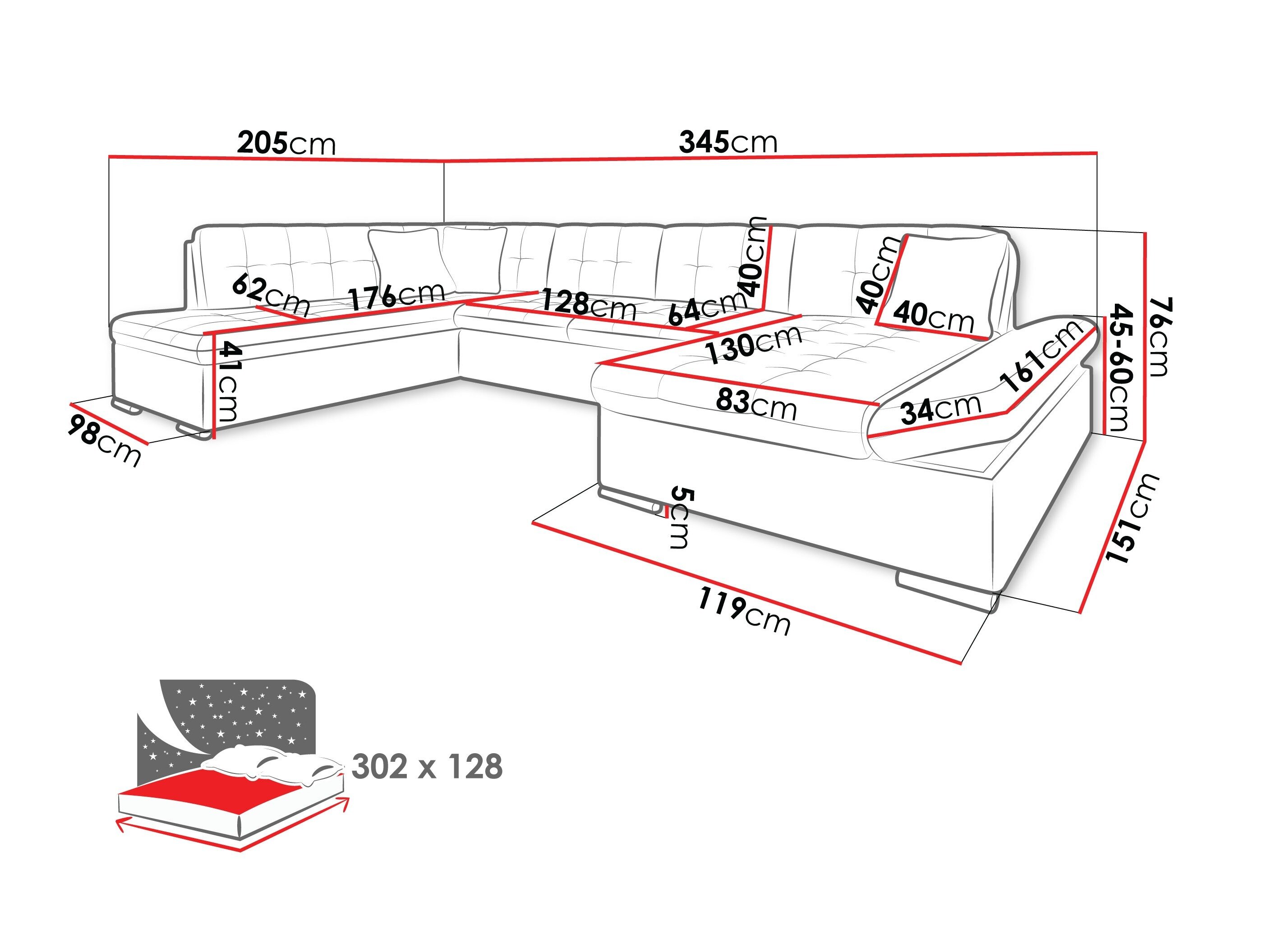 Hjørnesofa Comfivo 149 (Lux 03)
