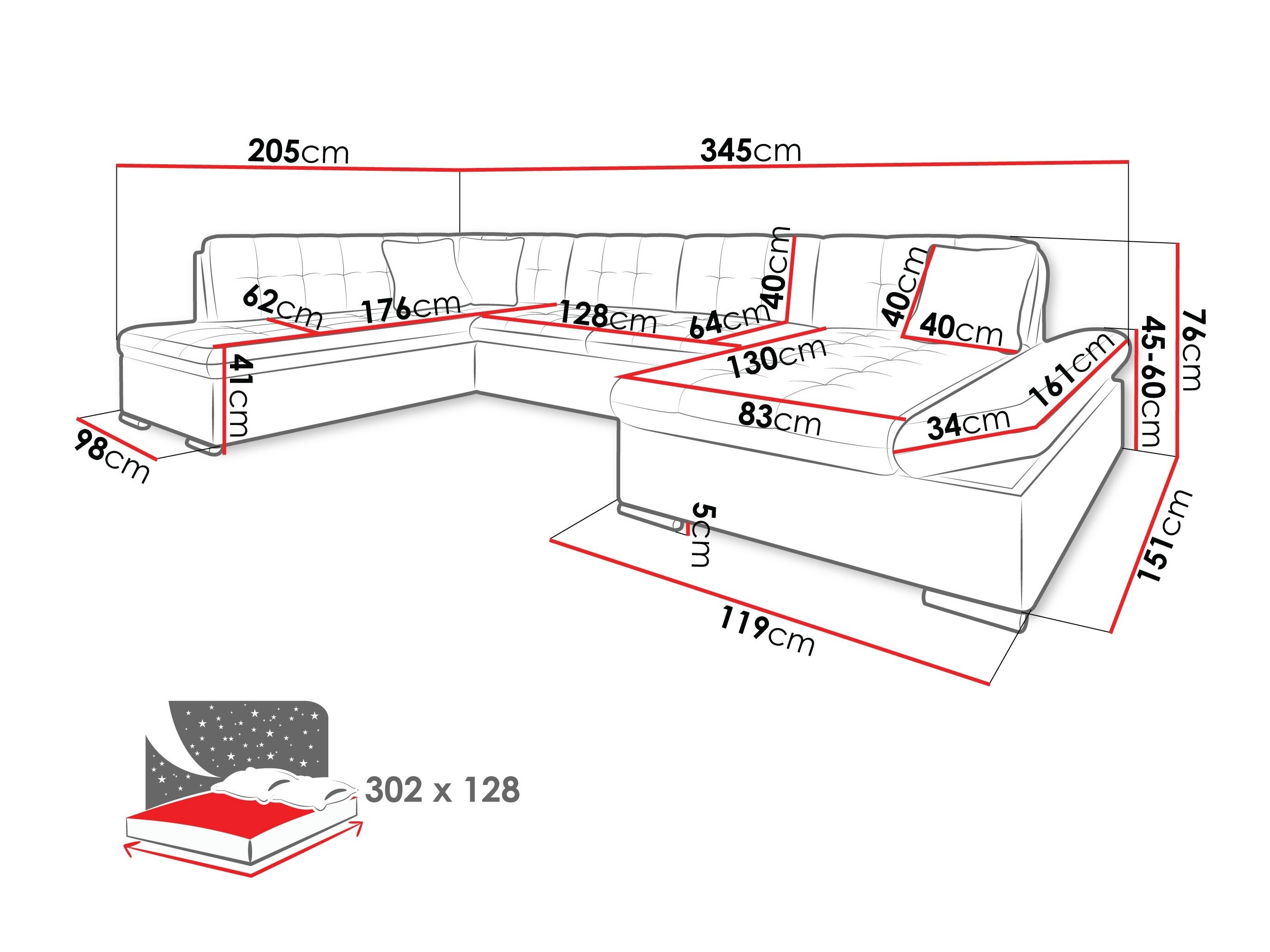 Hjørnesofa Comfivo 149 (Lux 03)