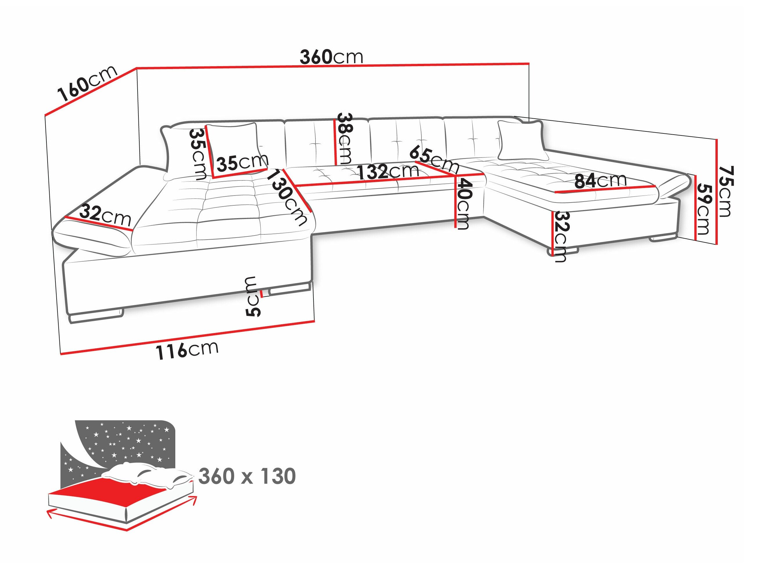 Hjørnesofa Comfivo 240 (Magni 206.02)