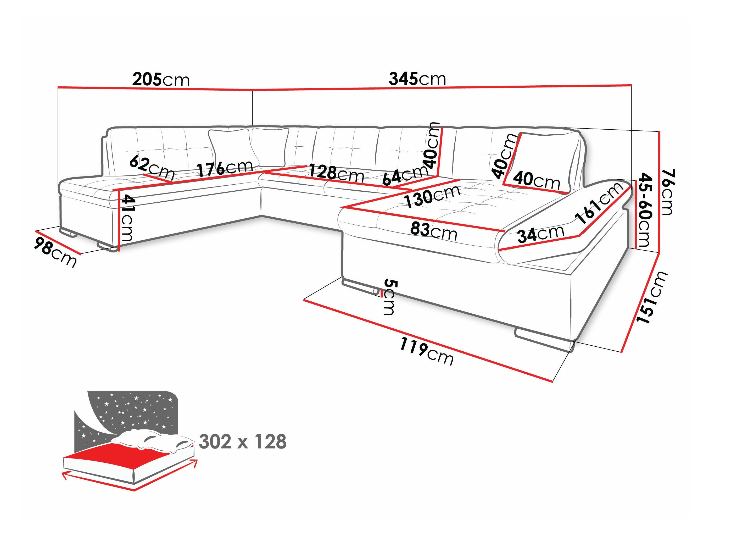 Hjørnesofa Comfivo Tilia (Polo 894 + Polo 897)