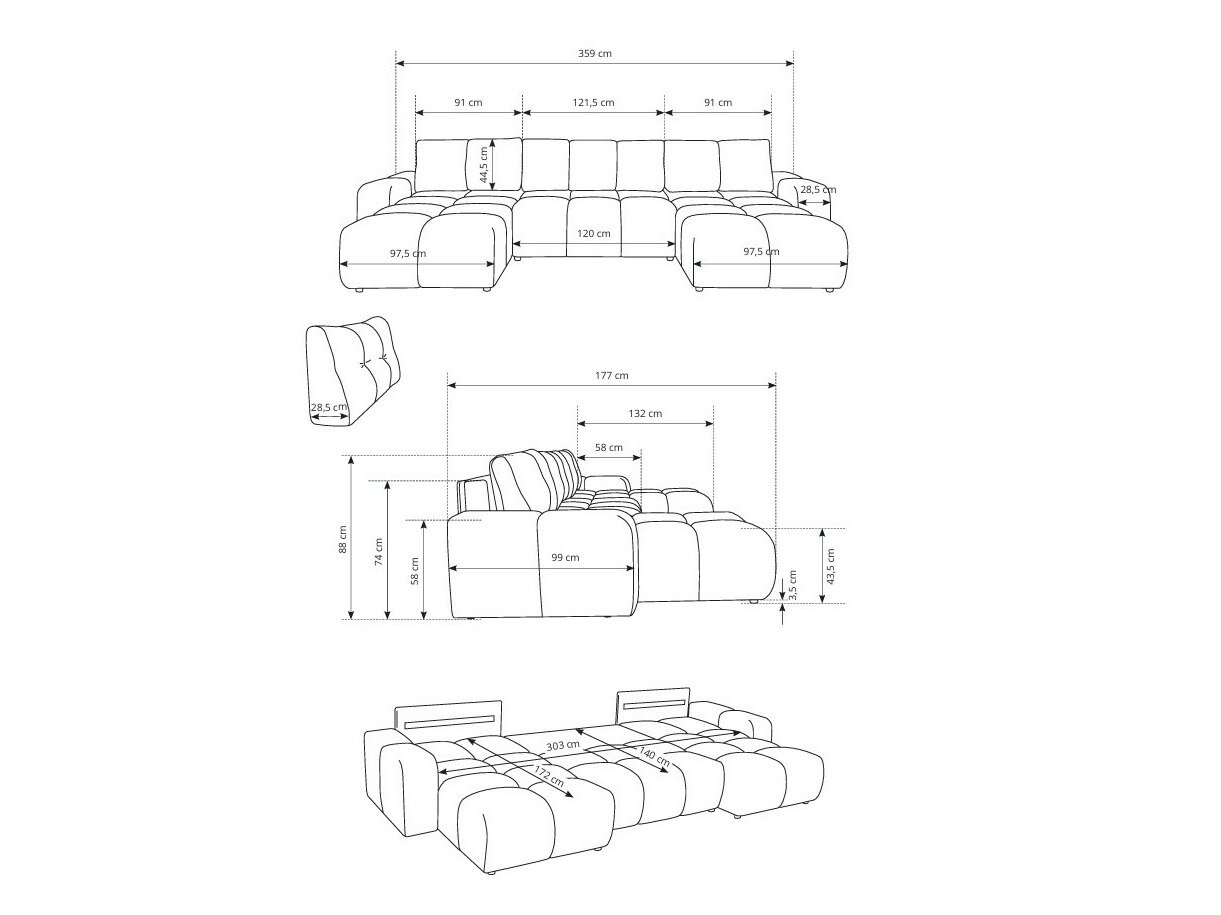 Hjørnesofa Kingston 198 (Curio 09)