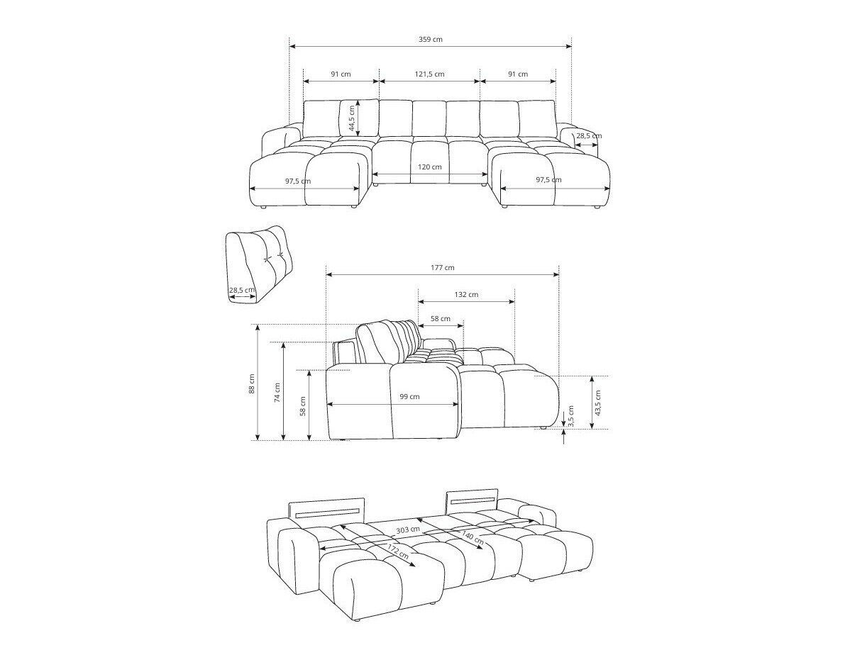 Hjørnesofa Kingston 198 (Curio 60)