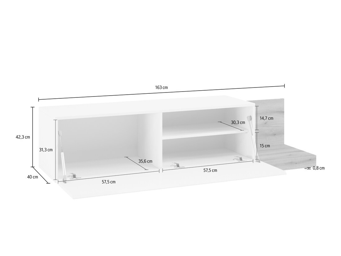 TV-bord Ontario 244 (Hvid)