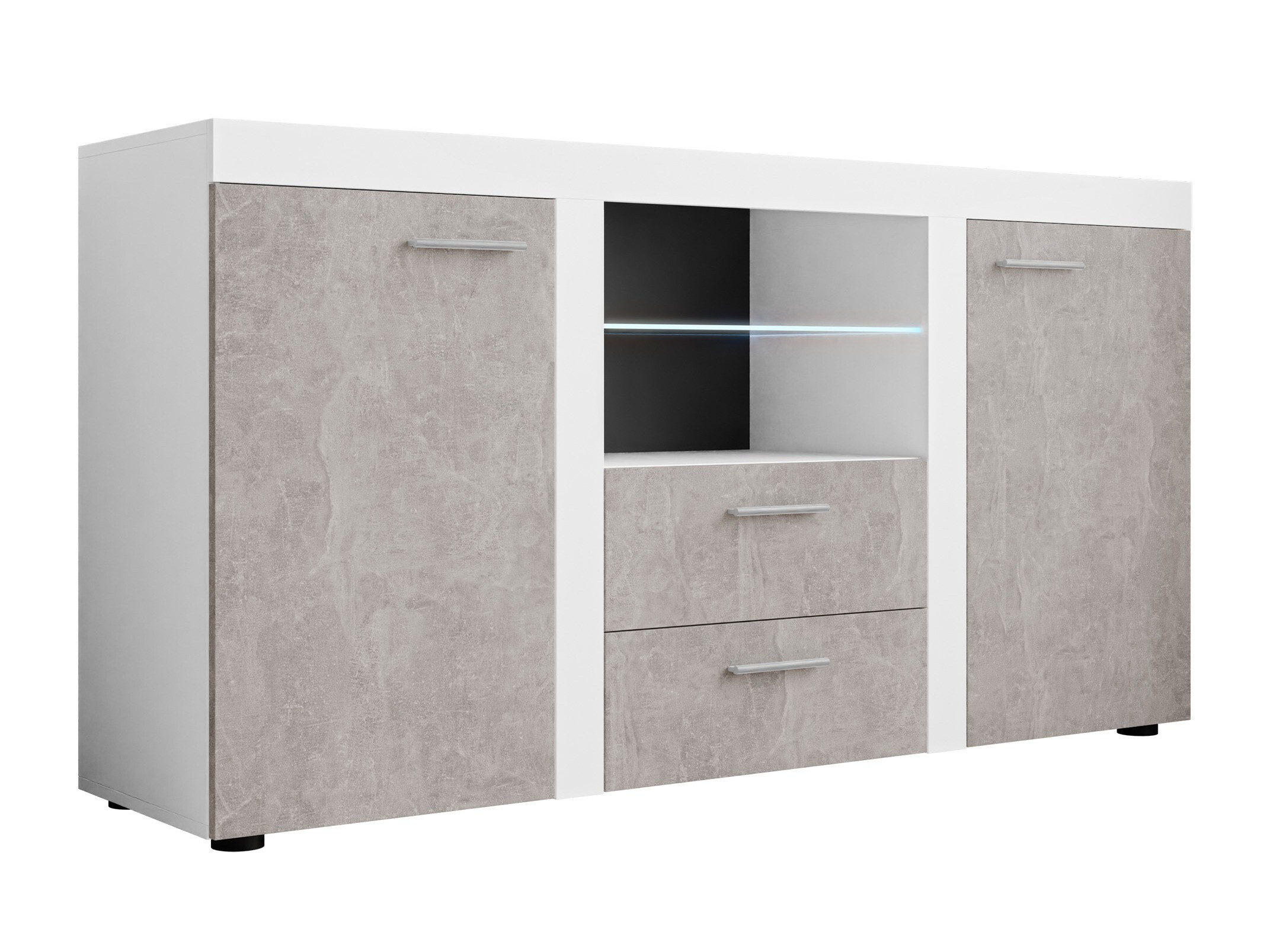 Kommode Univio (Hvid + Beton)