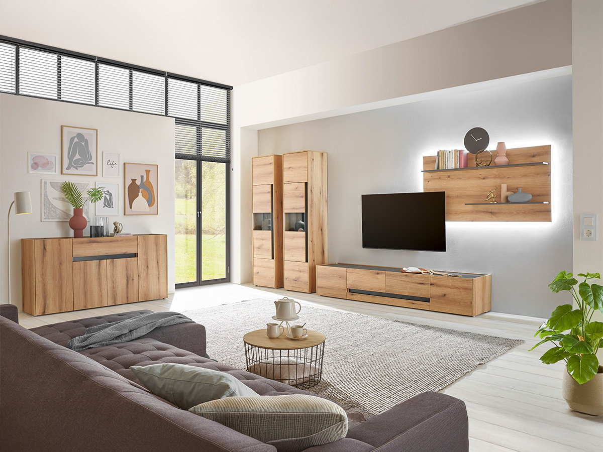 Kommode Elbsori 118 (Egetræ + Antracit)