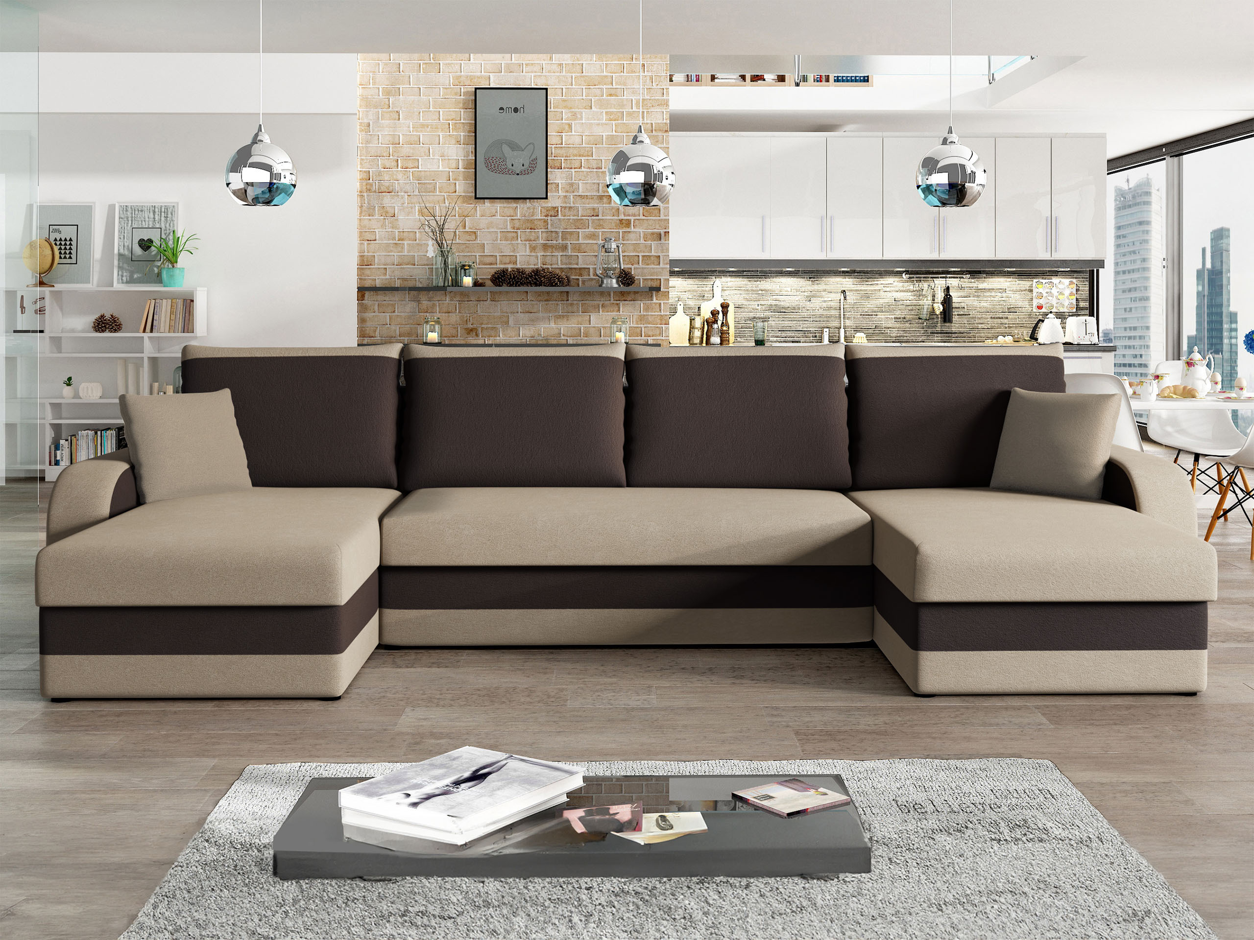 Hjørnesofa Comfivo Melissa IV (Alova 07 + Alova 68)