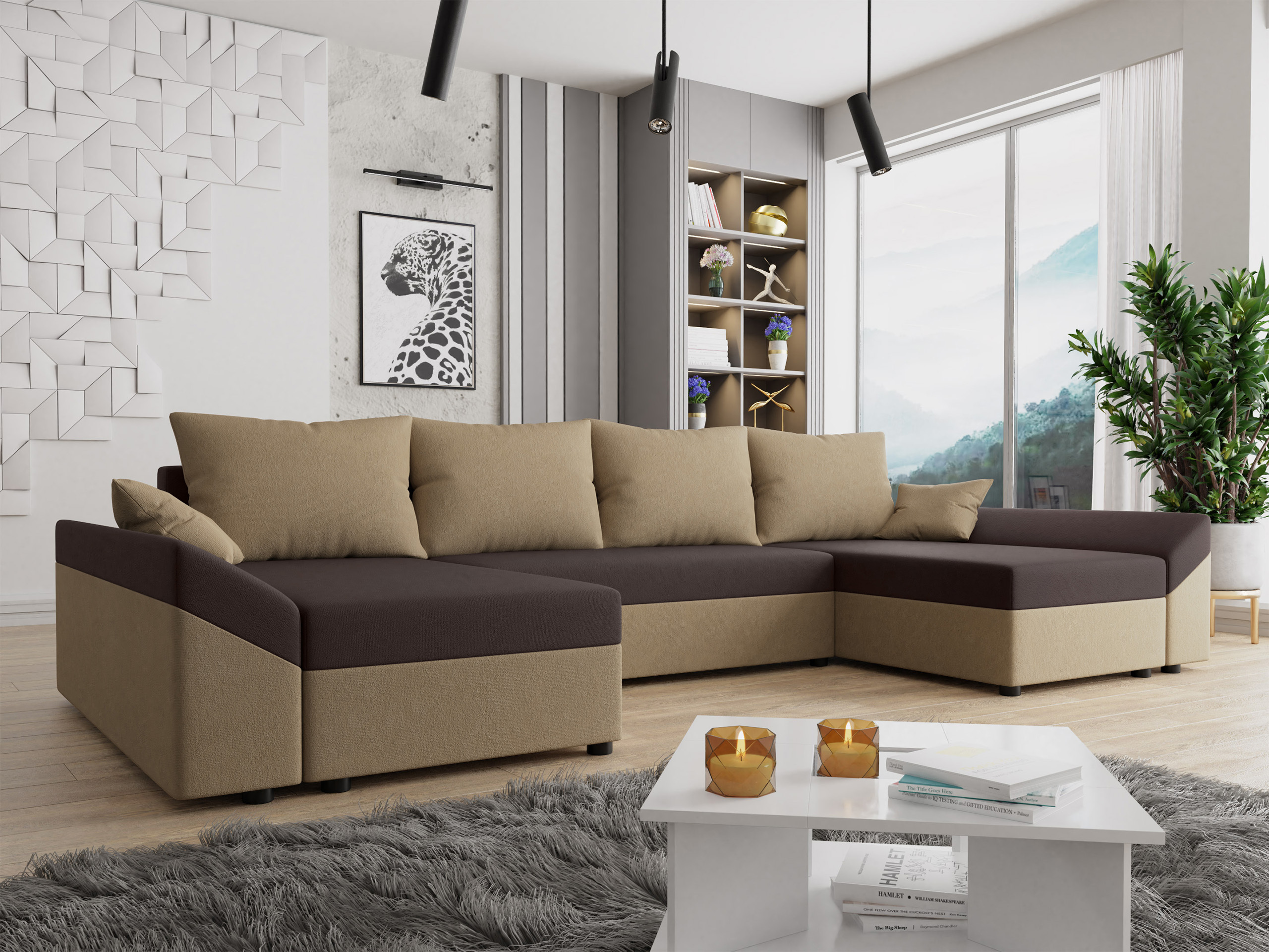Hjørnesofa Memphis 105 (Alova 07 + Alova 68)