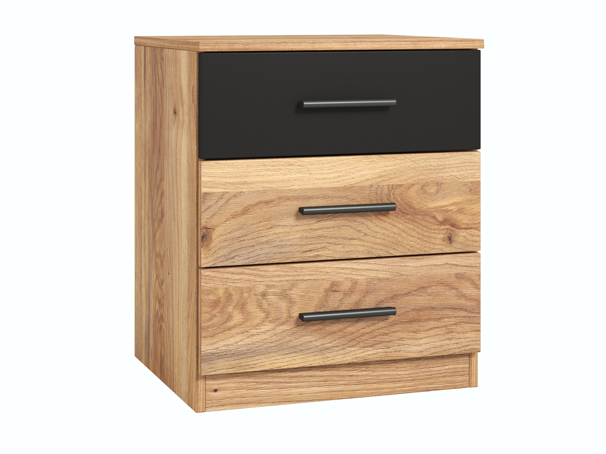 Sengebord Melvele 100 (Egetræ + Sort)