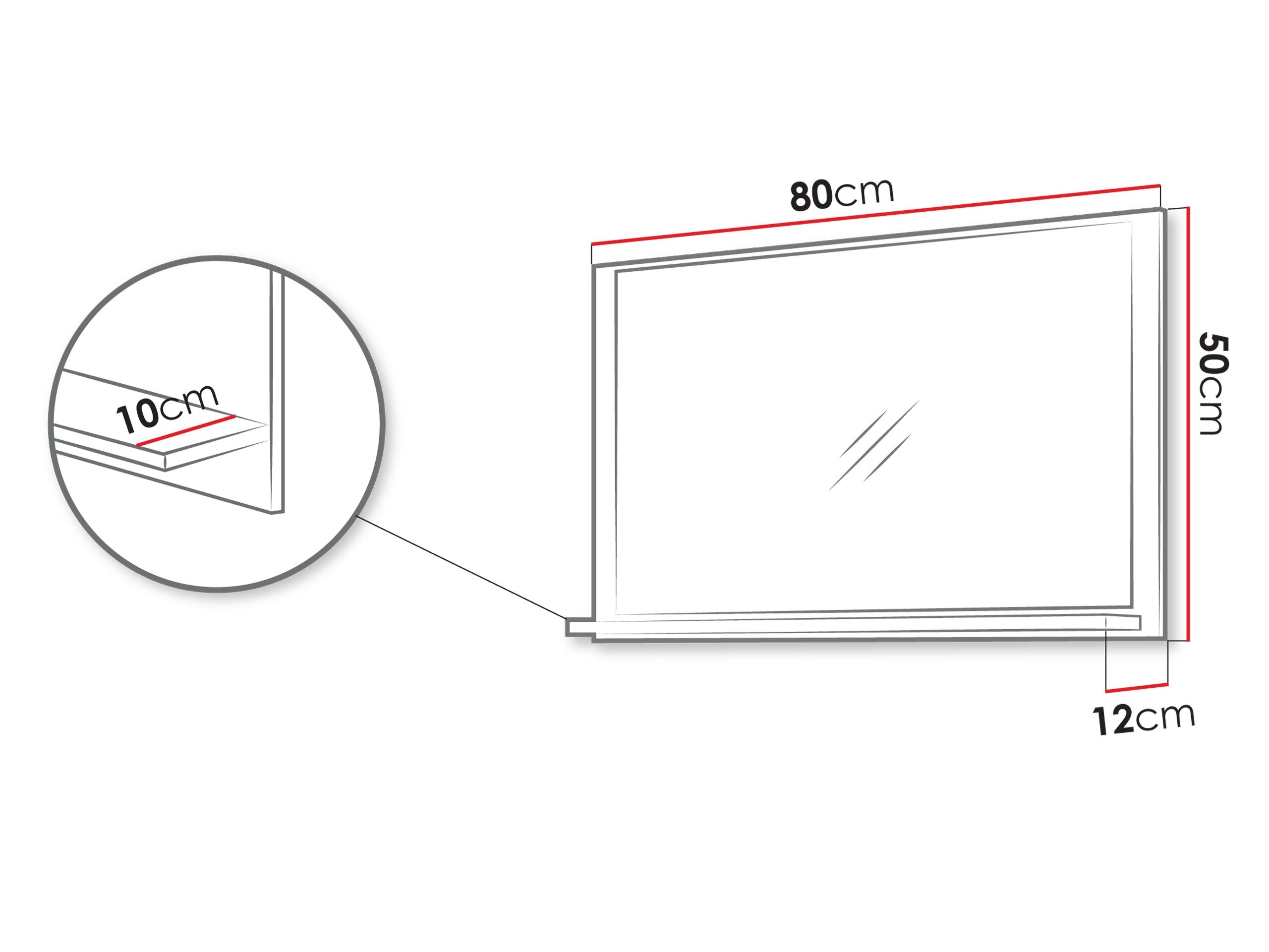 Badeværelse spejl Providence 195 (Egetræ)