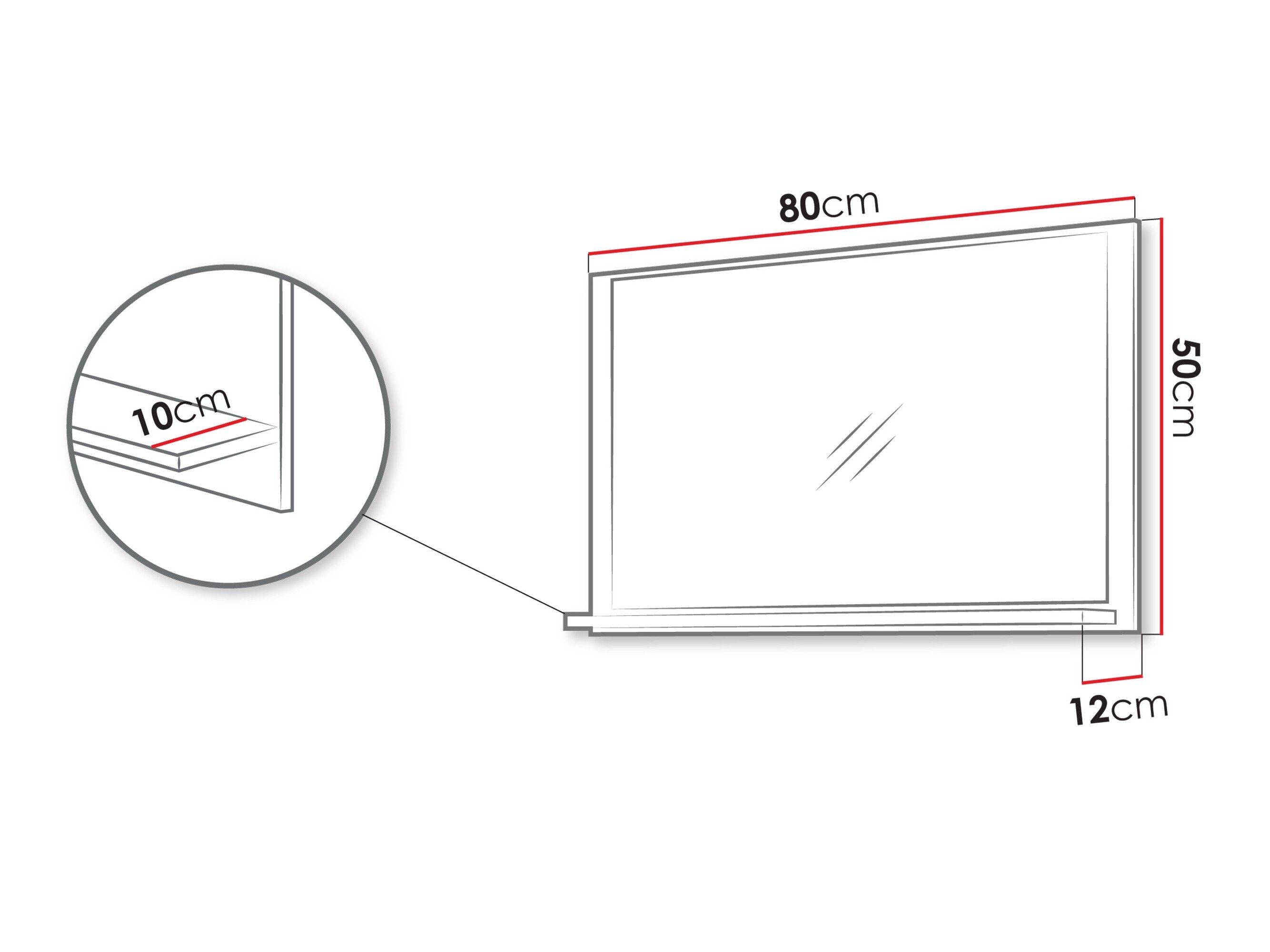Badeværelse spejl Providence 195 (Sort)