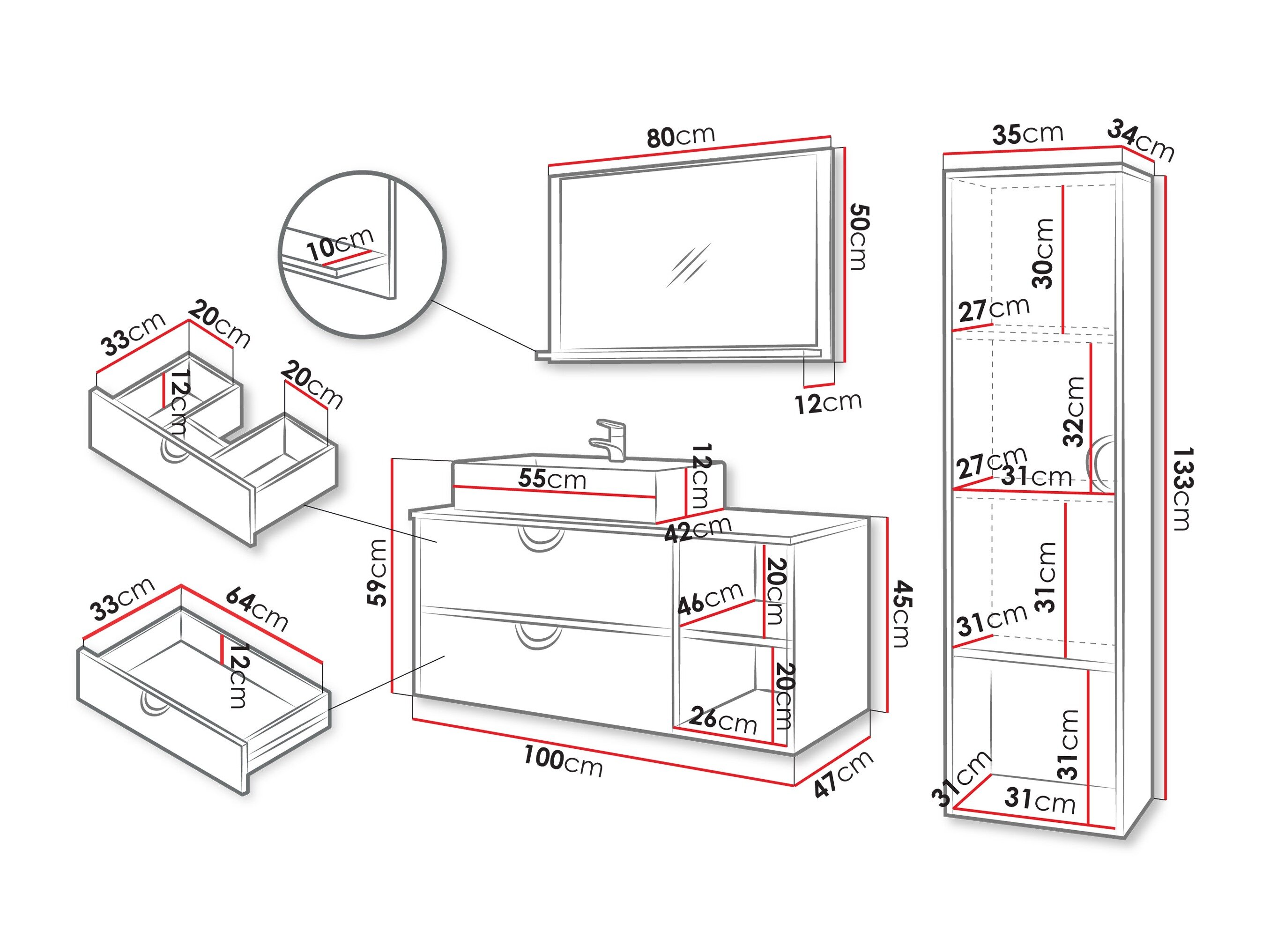 Badeværelsessæt Providence 196 (Kashmir)