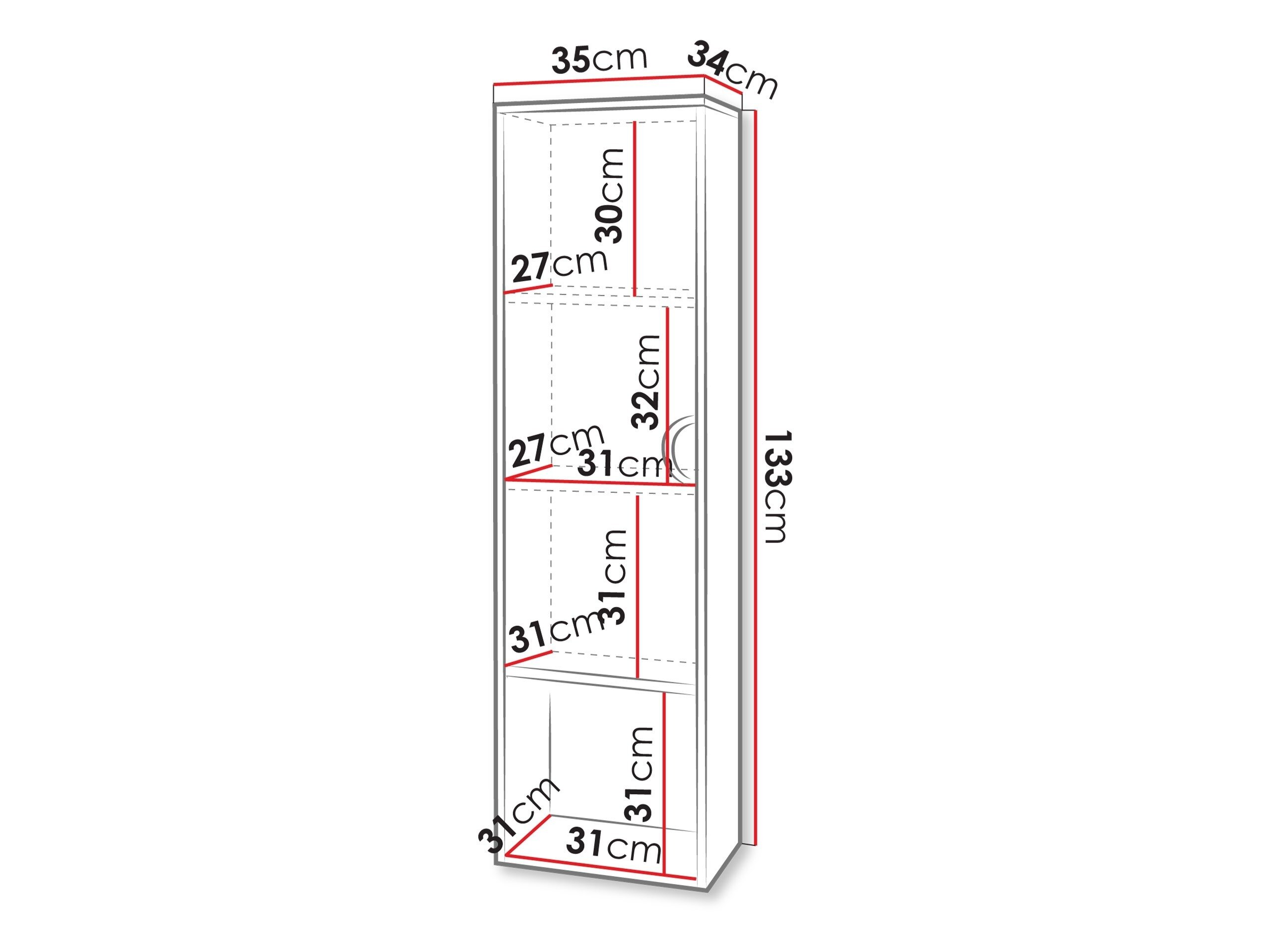 Vægmonteret badeværelsesskab Providence 194 (Egetræ)
