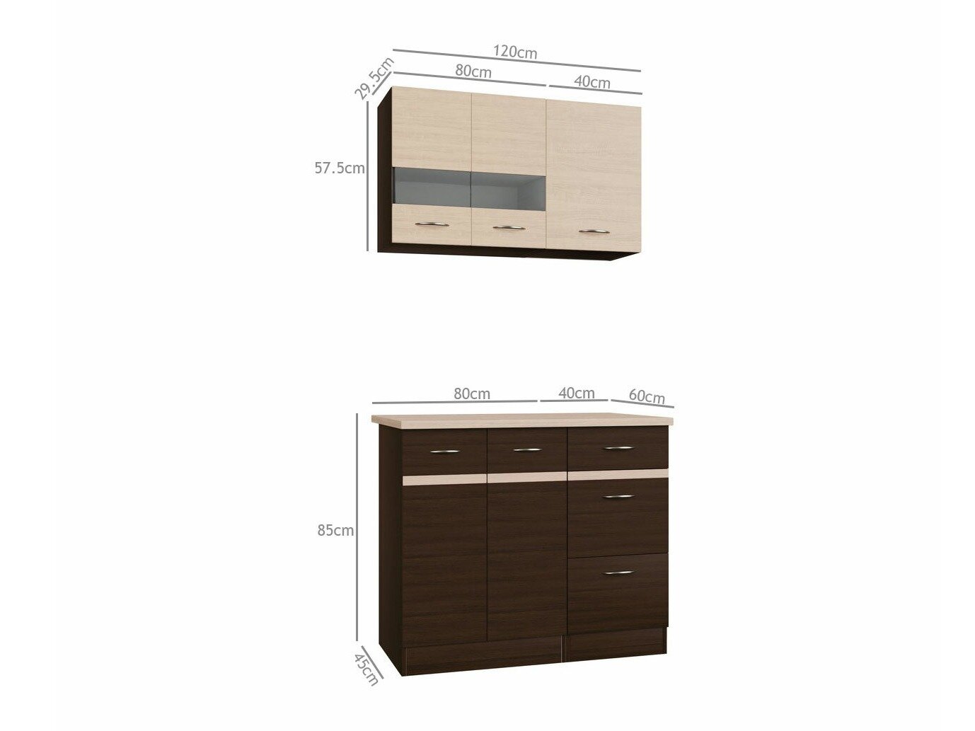 Modulkøkkensæt Eli Dark 118