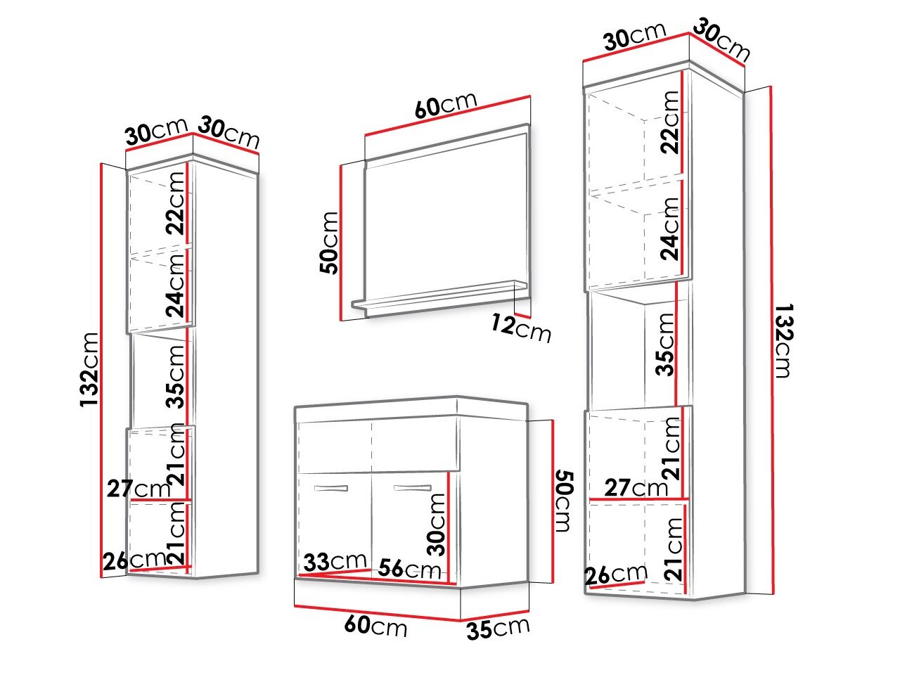 Badeværelsessæt Sarasota 123 (Kashmir)