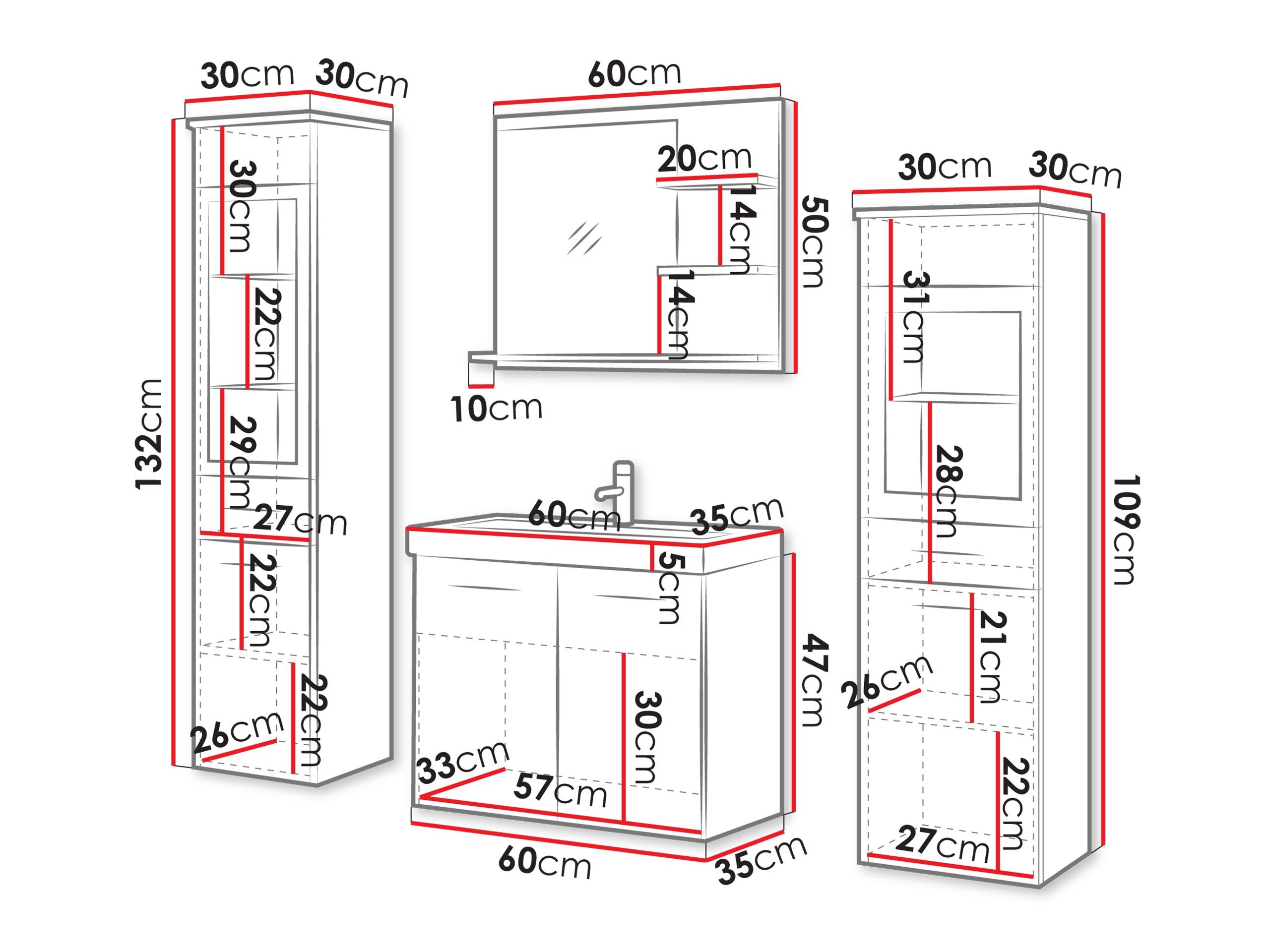 Badeværelsessæt Sarasota 141 (Kashmir)