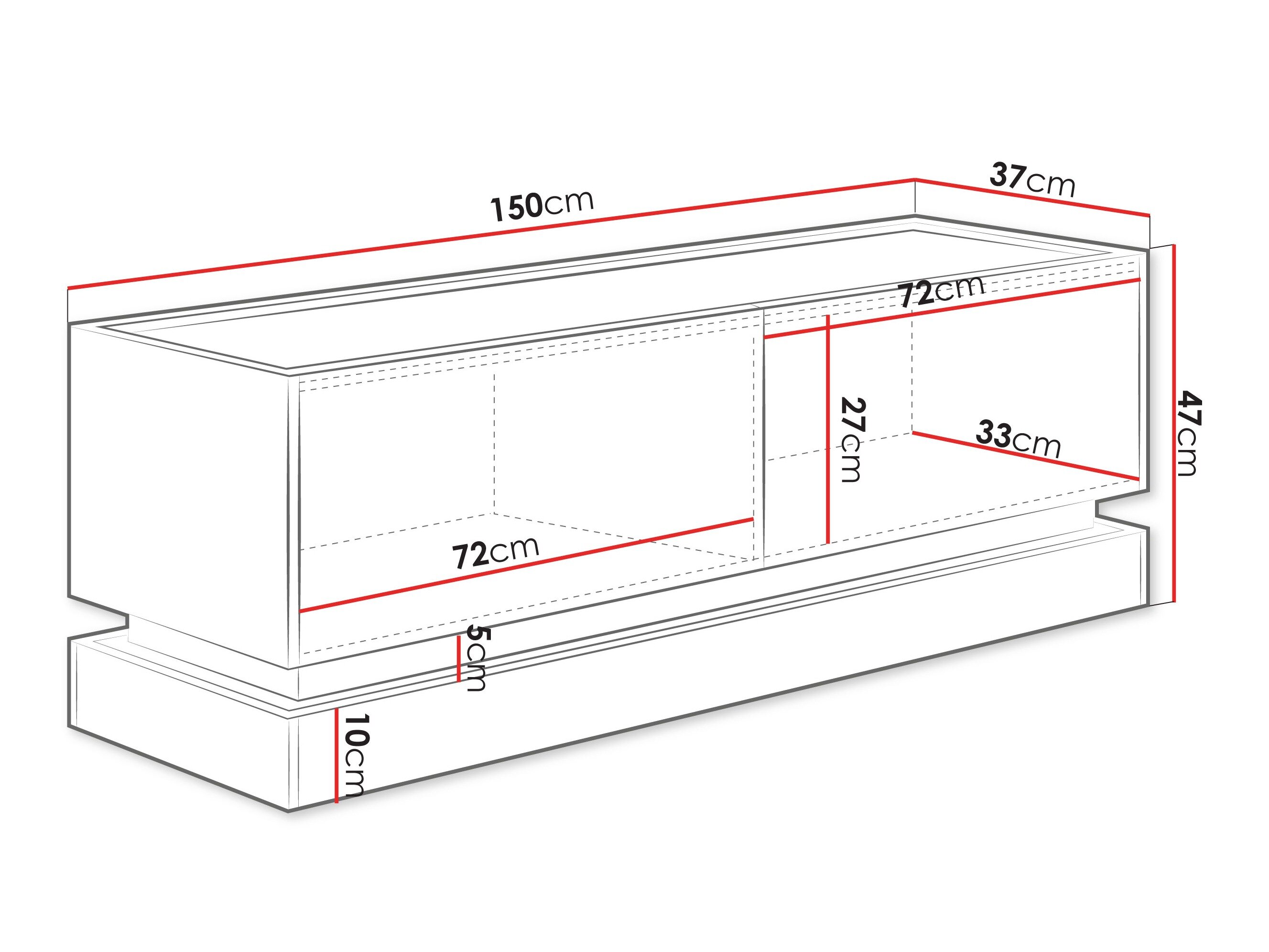 TV-bord Comfivo Dalvenu 105 (Sort + Egetræ)