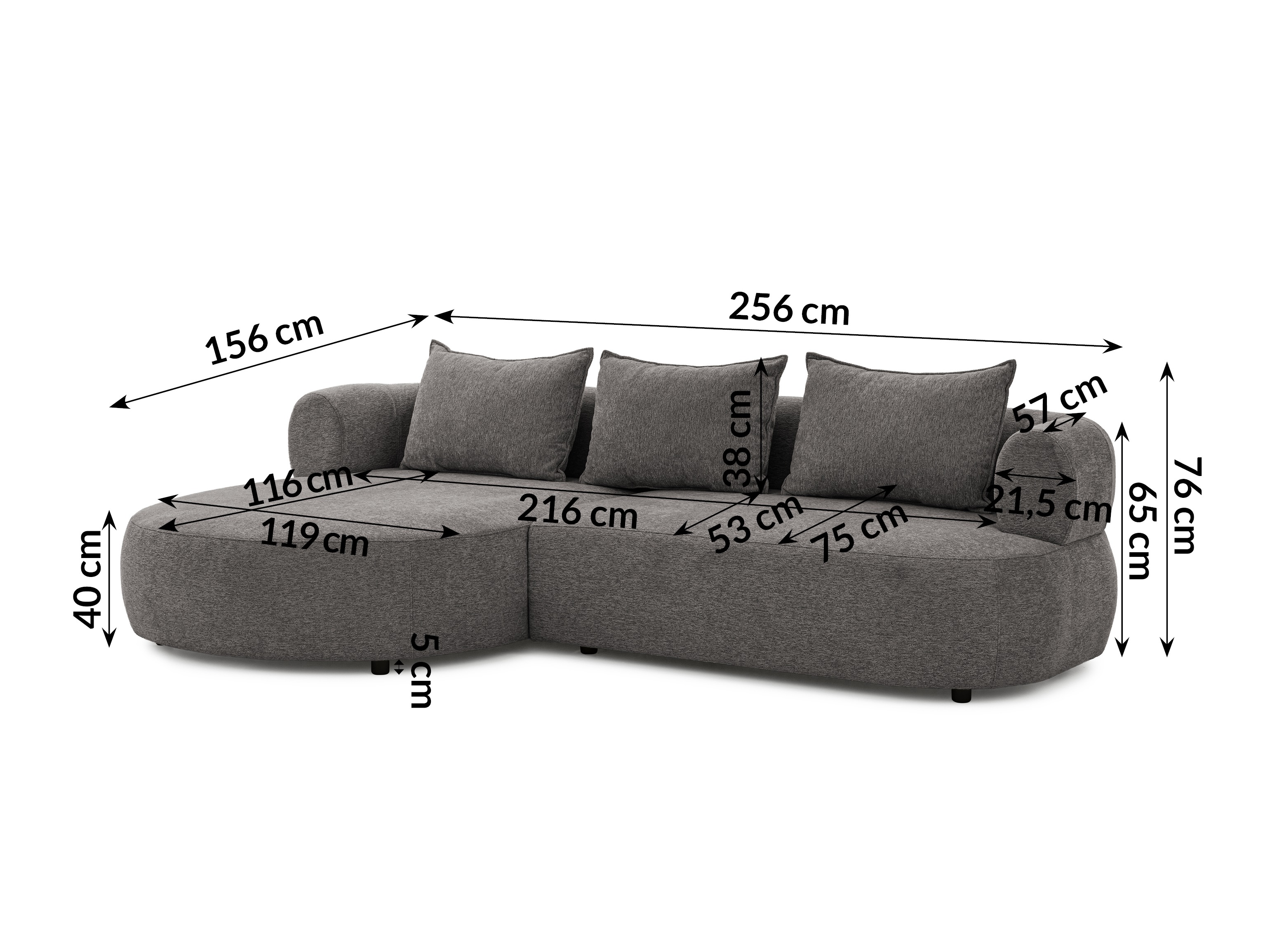 Hjørnesofa Rocklin 101 (Toro 05)