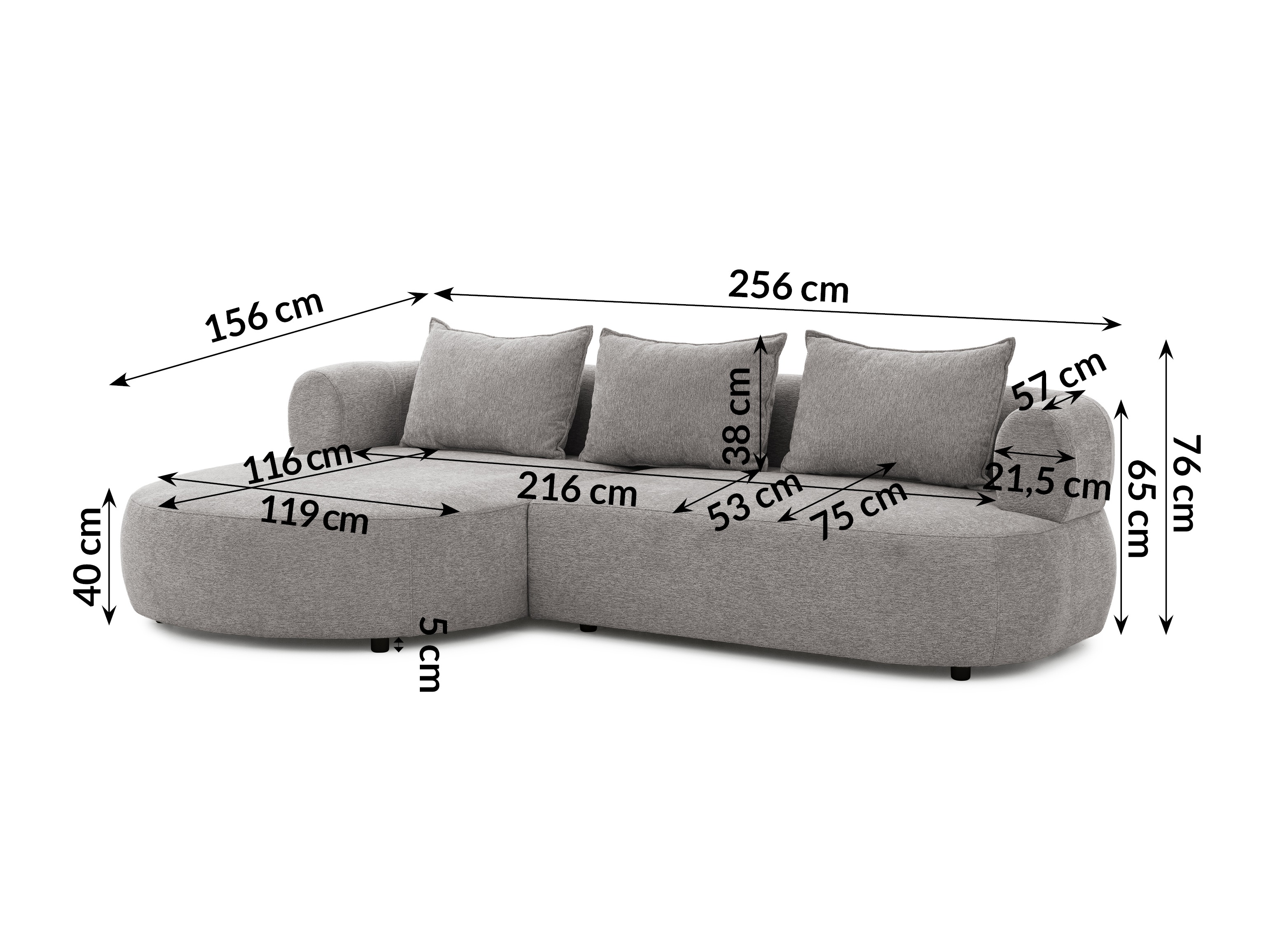 Hjørnesofa Rocklin 101 (Toro 10)