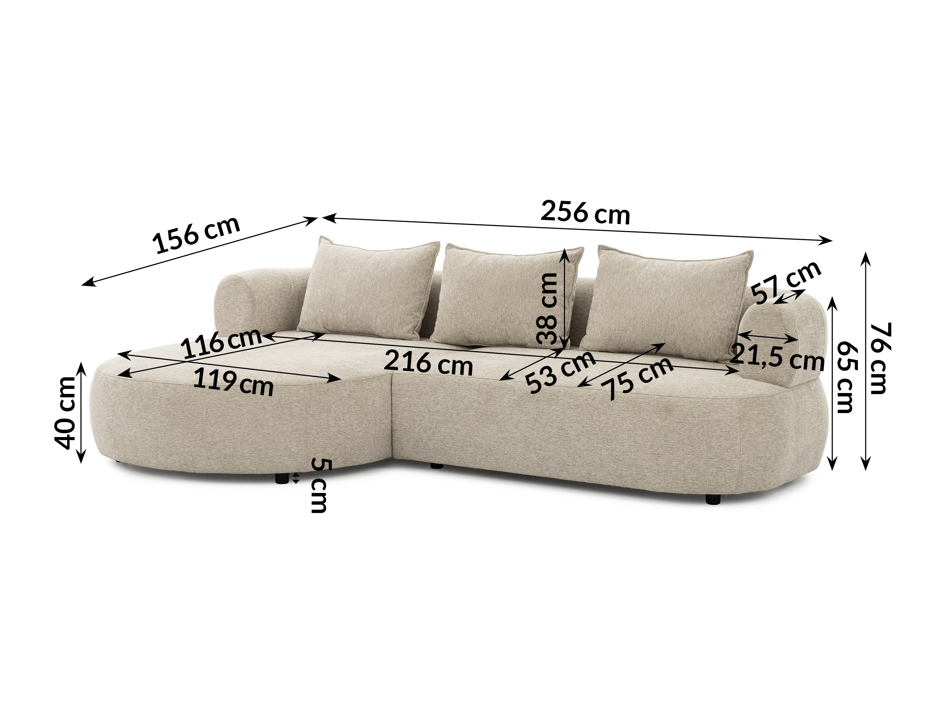 Hjørnesofa Rocklin 101 (Toro 25)