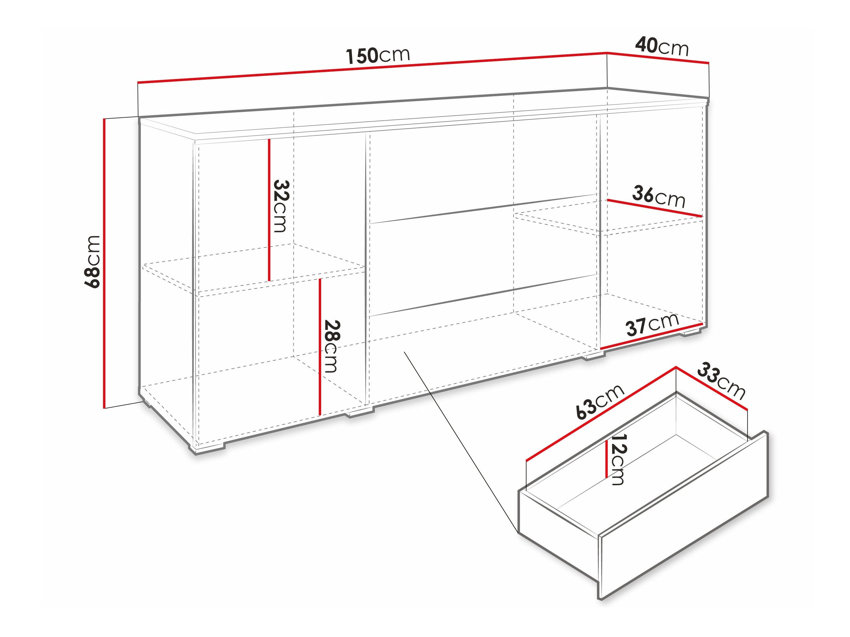 Kommode Sarasota 142 (Grafit)