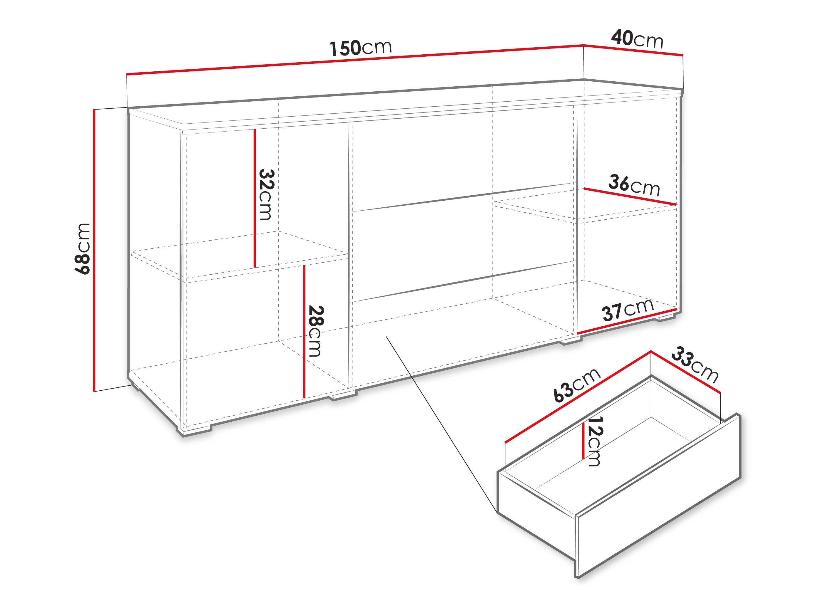 Kommode Sarasota 142 (Kashmir)