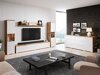 Stuemøbelsæt Sarasota 133 (Wotan eg + Glansfuld hvid)