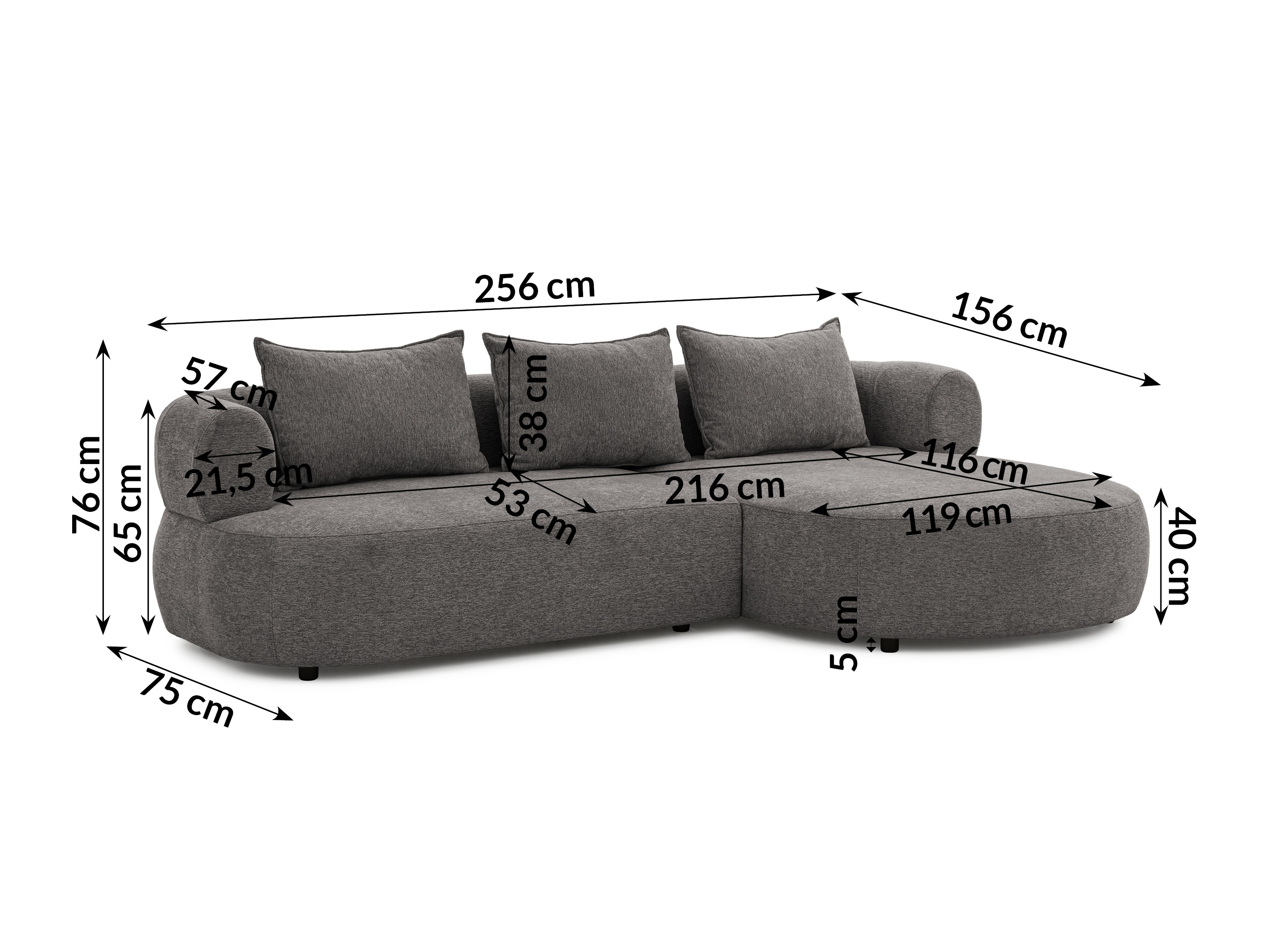 Hjørnesofa Rocklin 101 (Toro 05)
