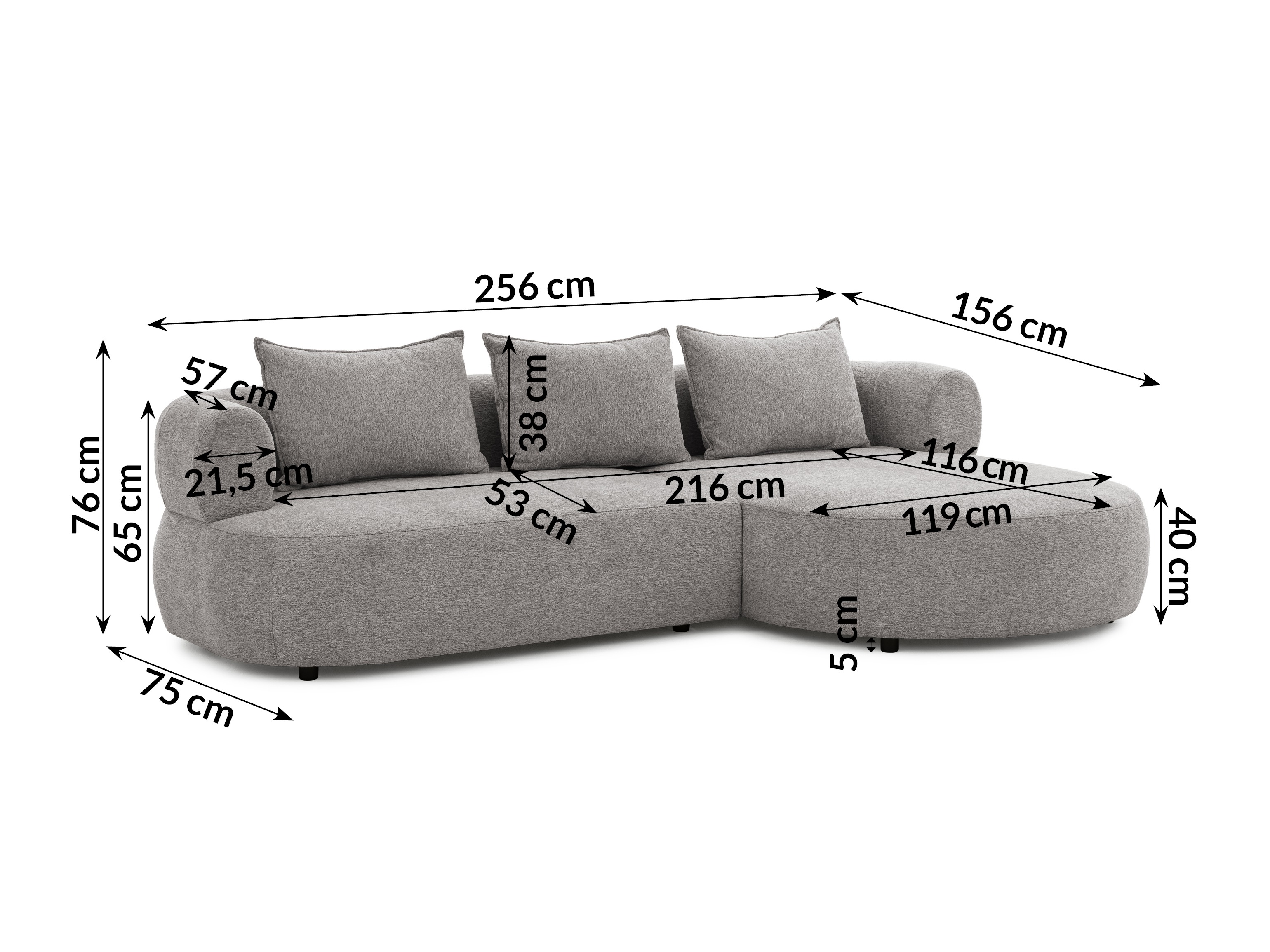 Hjørnesofa Rocklin 101 (Toro 10)