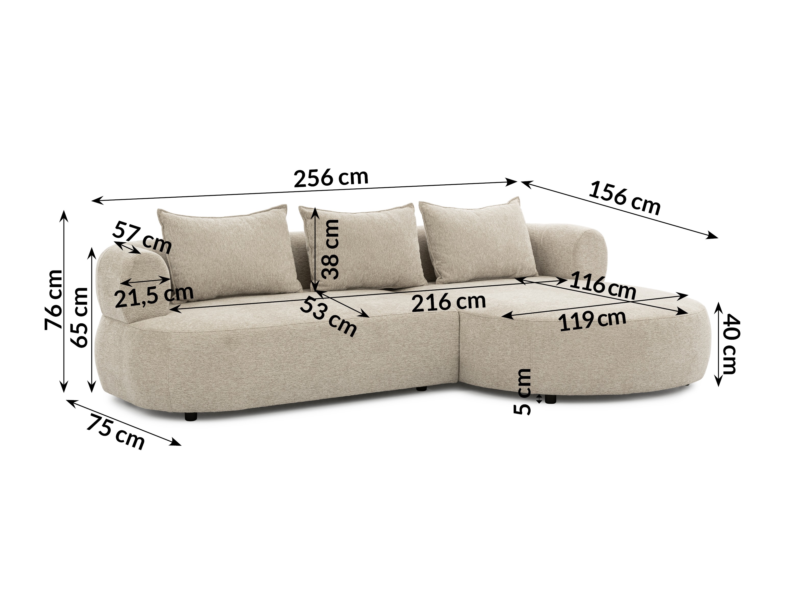 Hjørnesofa Rocklin 101 (Toro 25)