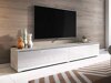 TV-bord Sarasota 121 (Beton + Glansfuld hvid)