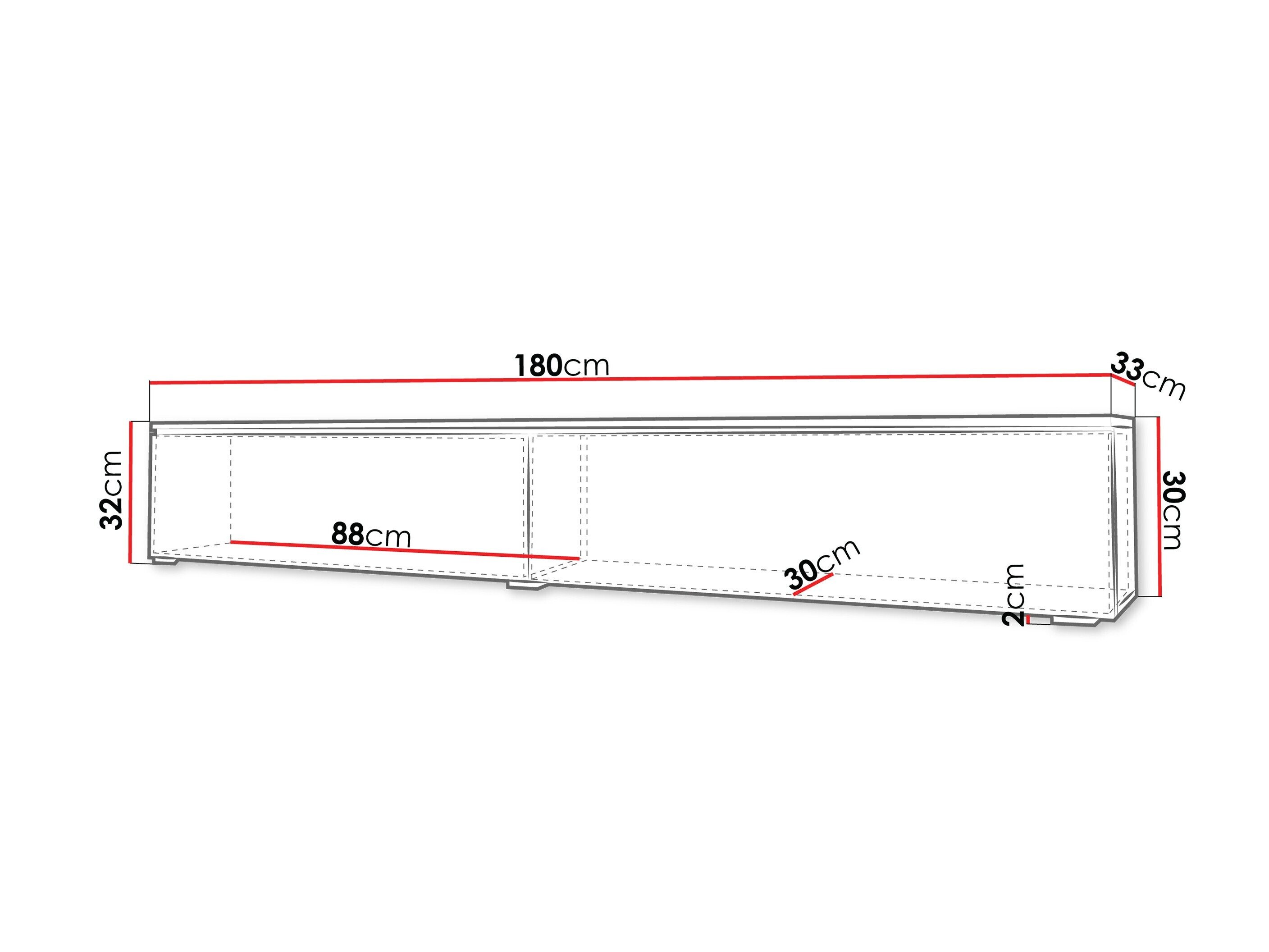 TV-bord Sarasota 121 (Grå)
