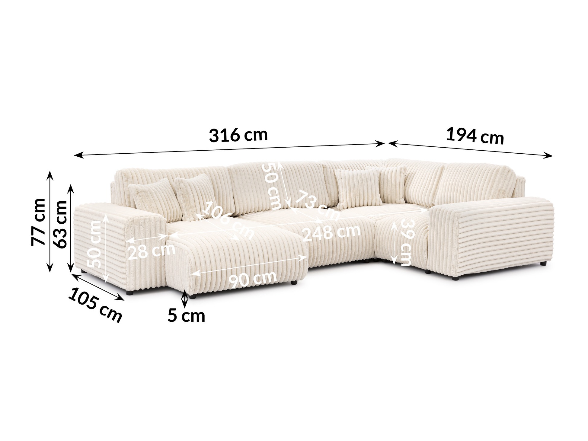 Hjørnesofa Circoru 104 (Vito 23)