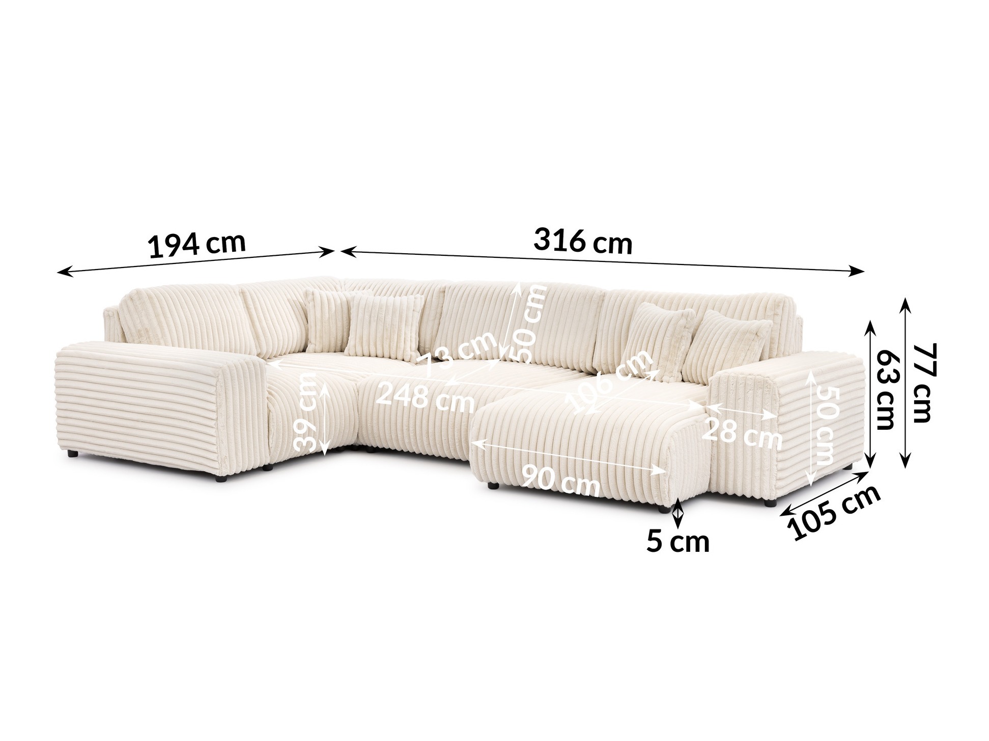 Hjørnesofa Circoru 104 (Vito 23)