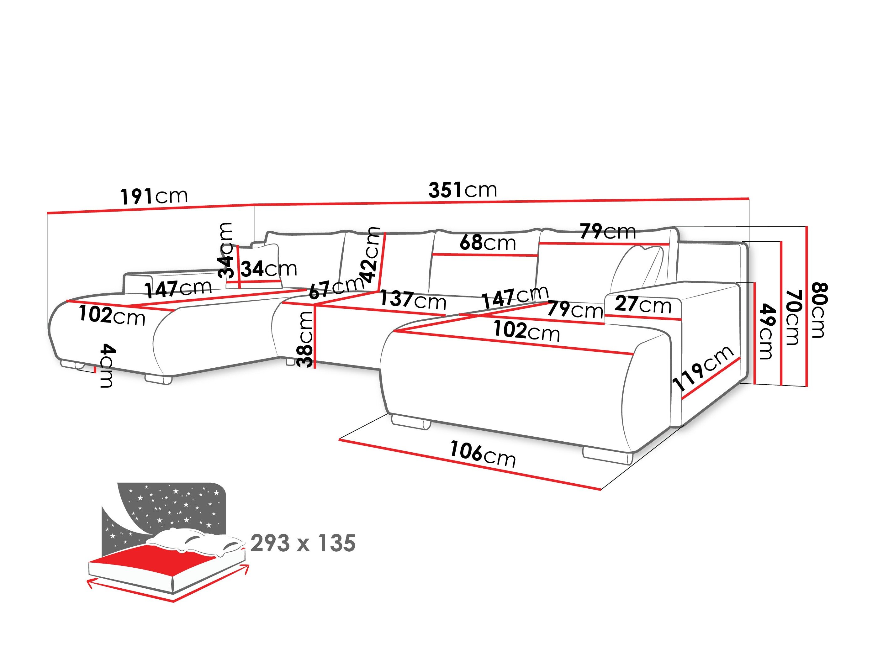 Hjørnesofa Comfivo 483 (Poso 14)