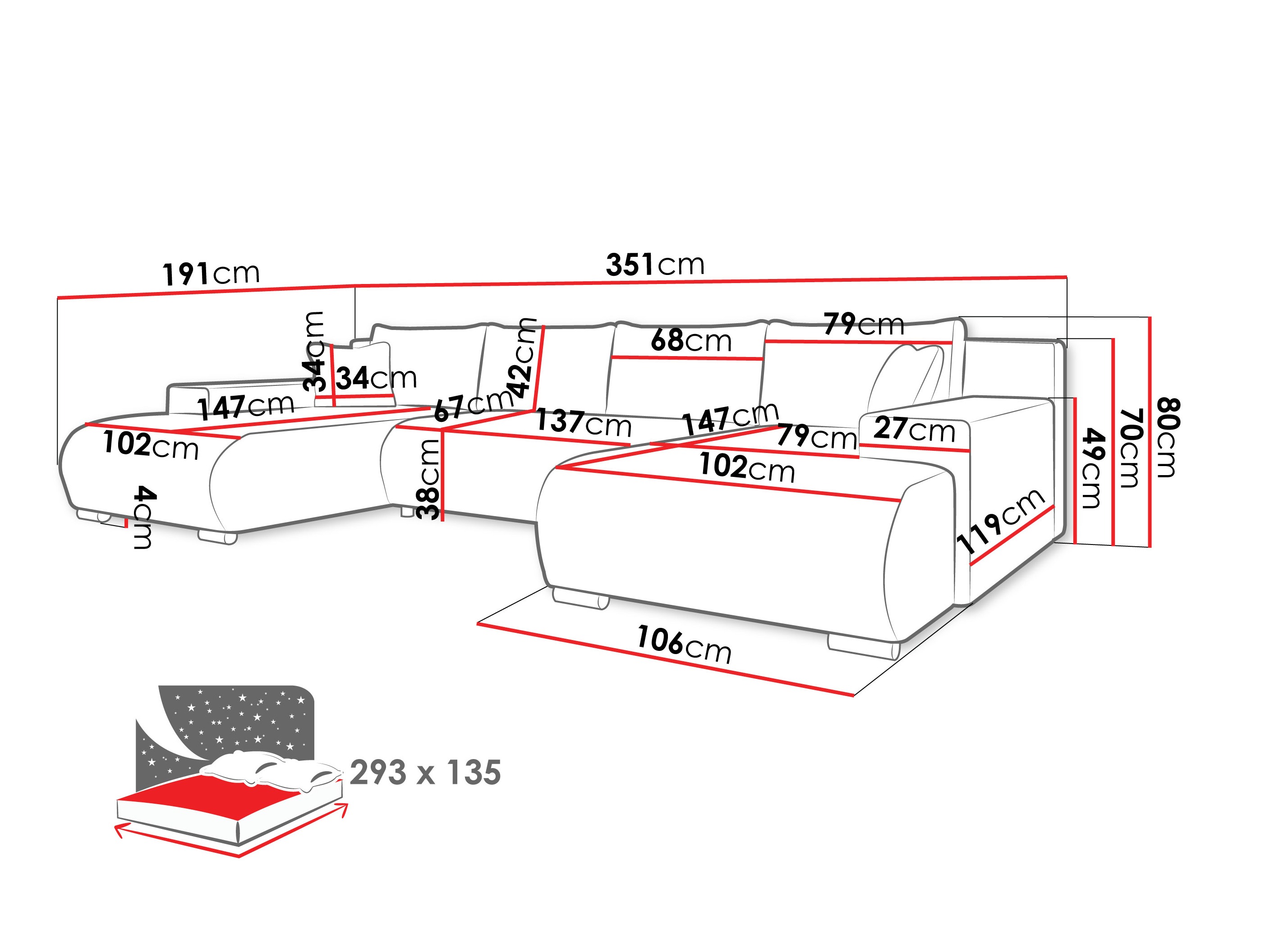 Hjørnesofa Comfivo Equus (Poso 110)