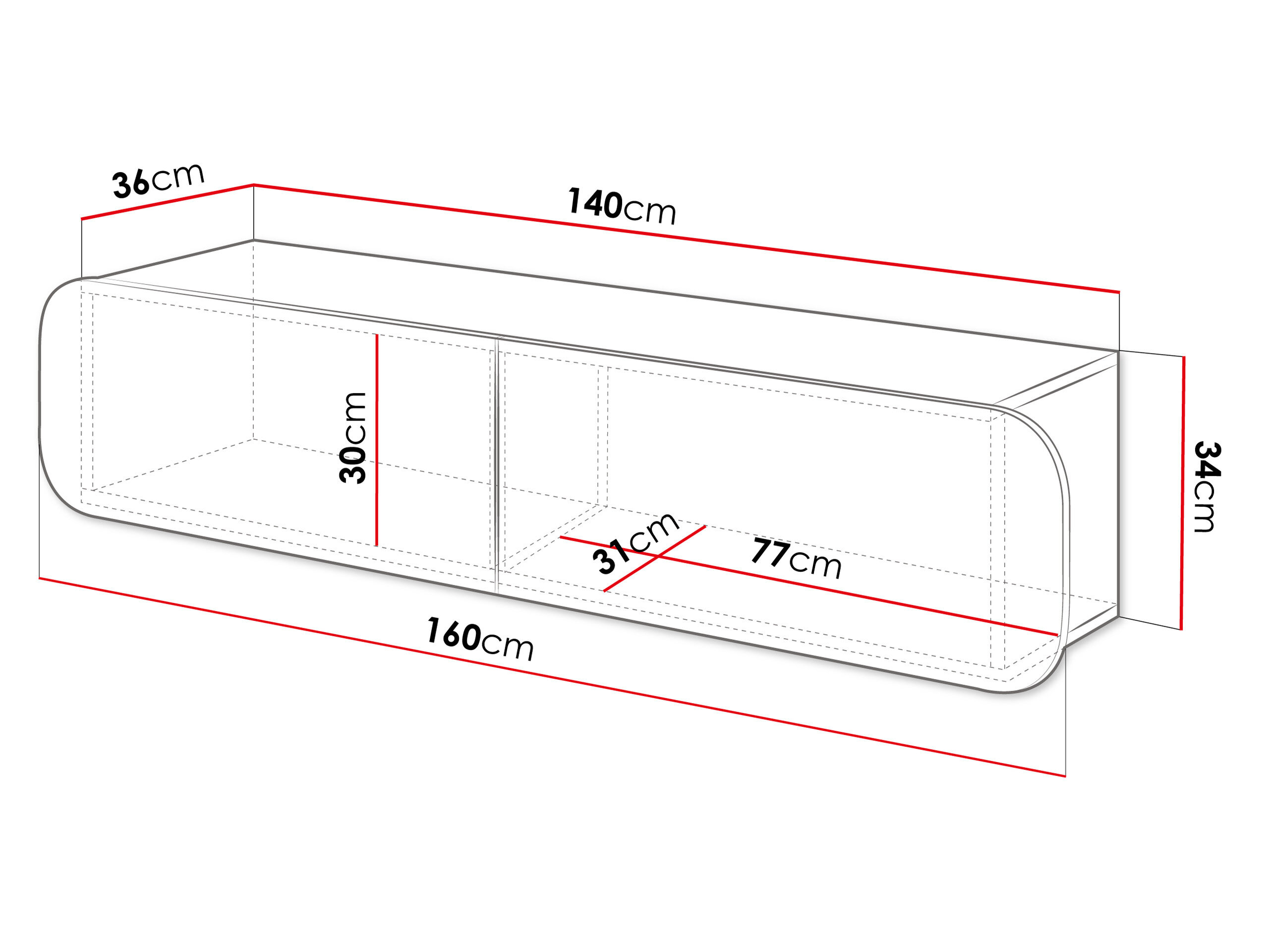 TV-bord Kingston 180