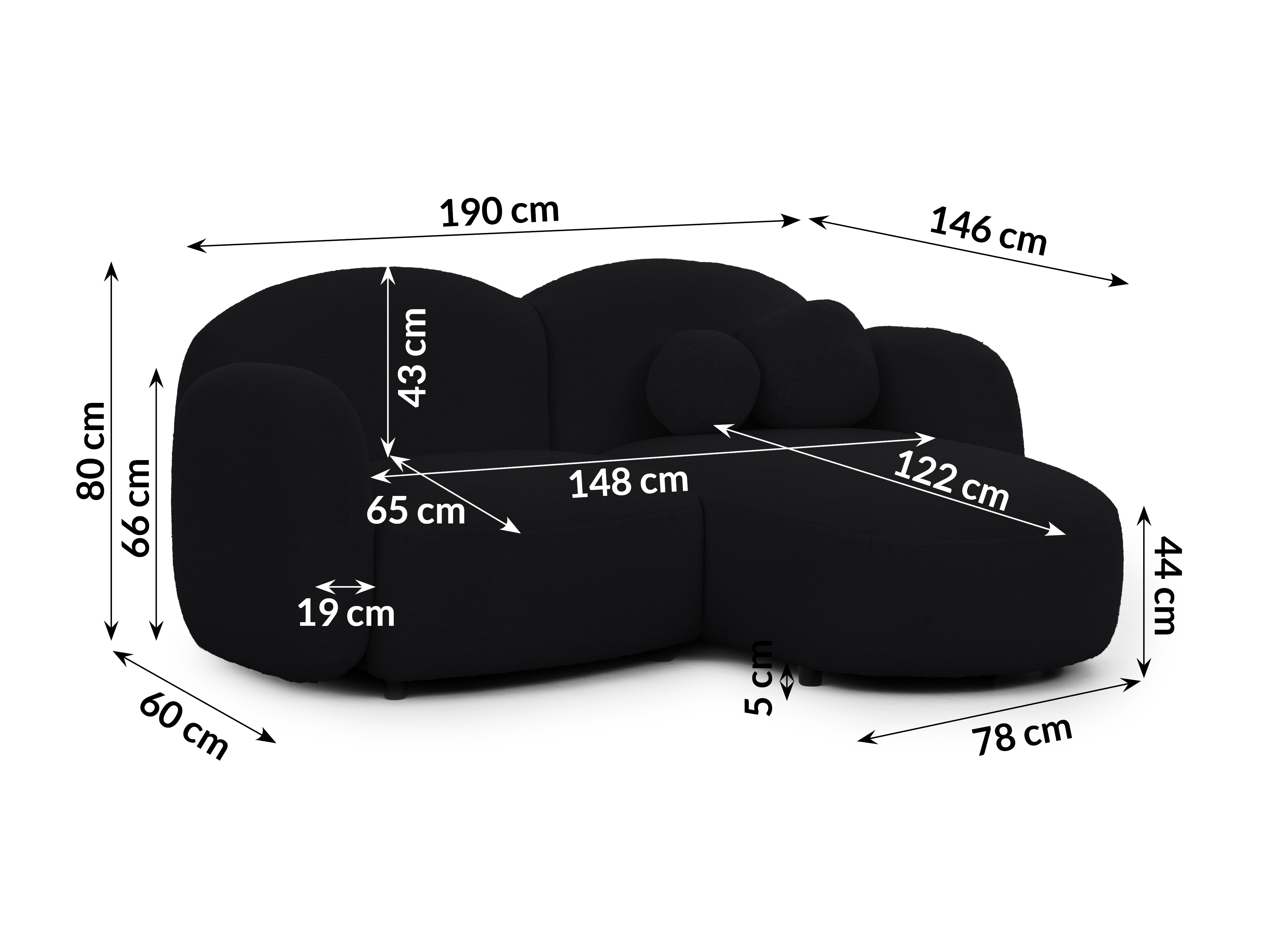 Hjørnesofa Rocklin 107 (Quelle 100)