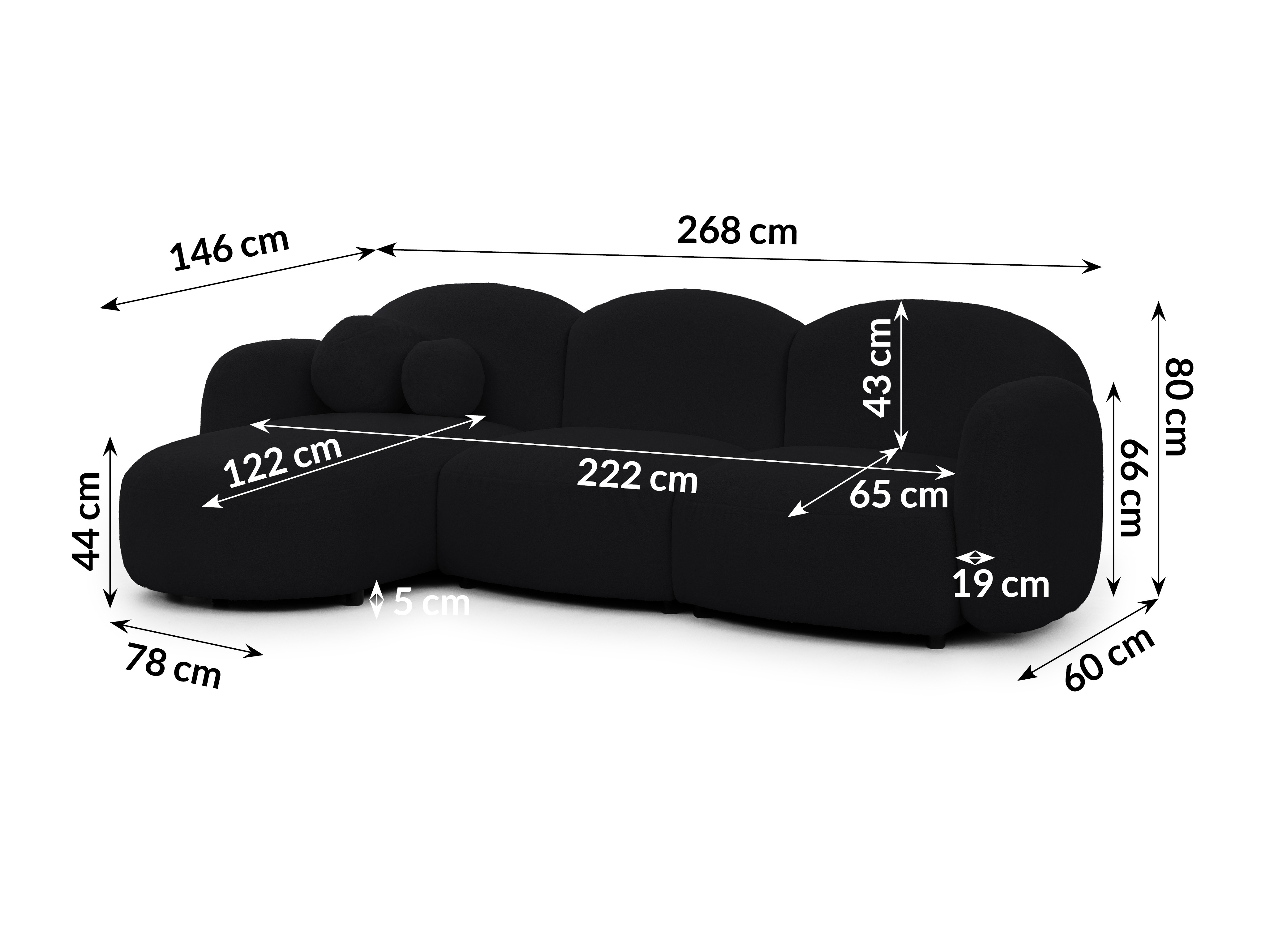 Hjørnesofa Rocklin 108 (Quelle 100)