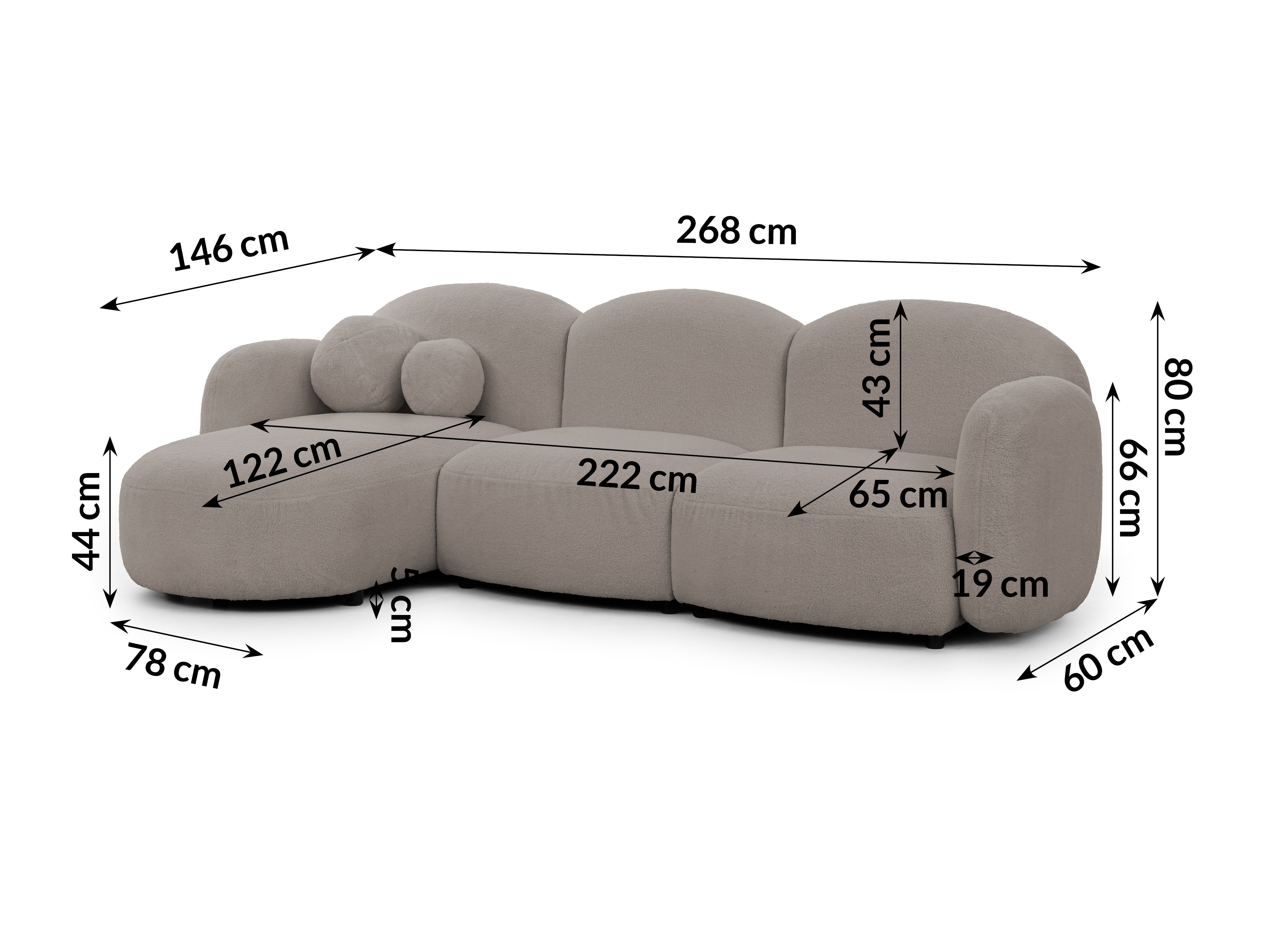 Hjørnesofa Rocklin 108 (Quelle 83)